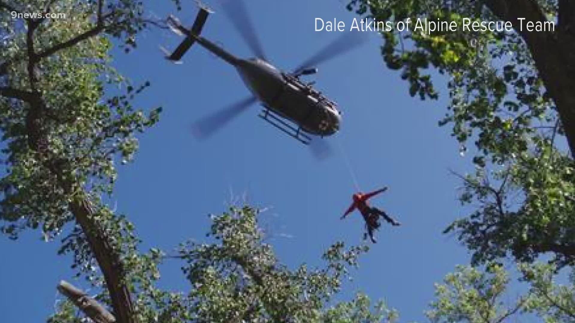 A backpacker surrounded by the Cameron Peak Fire was airlifted from the fire Tuesday afternoon by a Colorado National Guard helicopter.