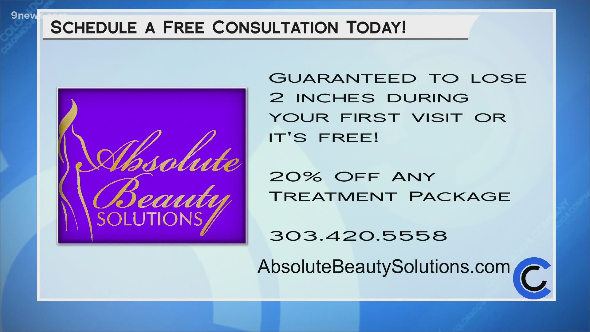 Save 20% on any treatment package! Learn more at AbsoluteBeautySolutions.com or call 303.420.5558. Get the figure you've always wanted with help from Ultra Slim.