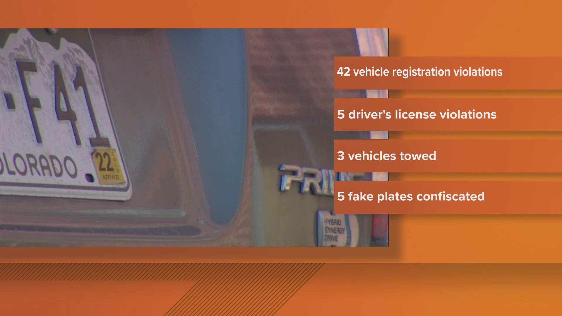 Police in Aurora are cracking down on drivers who don't have an up to date vehicle registration.