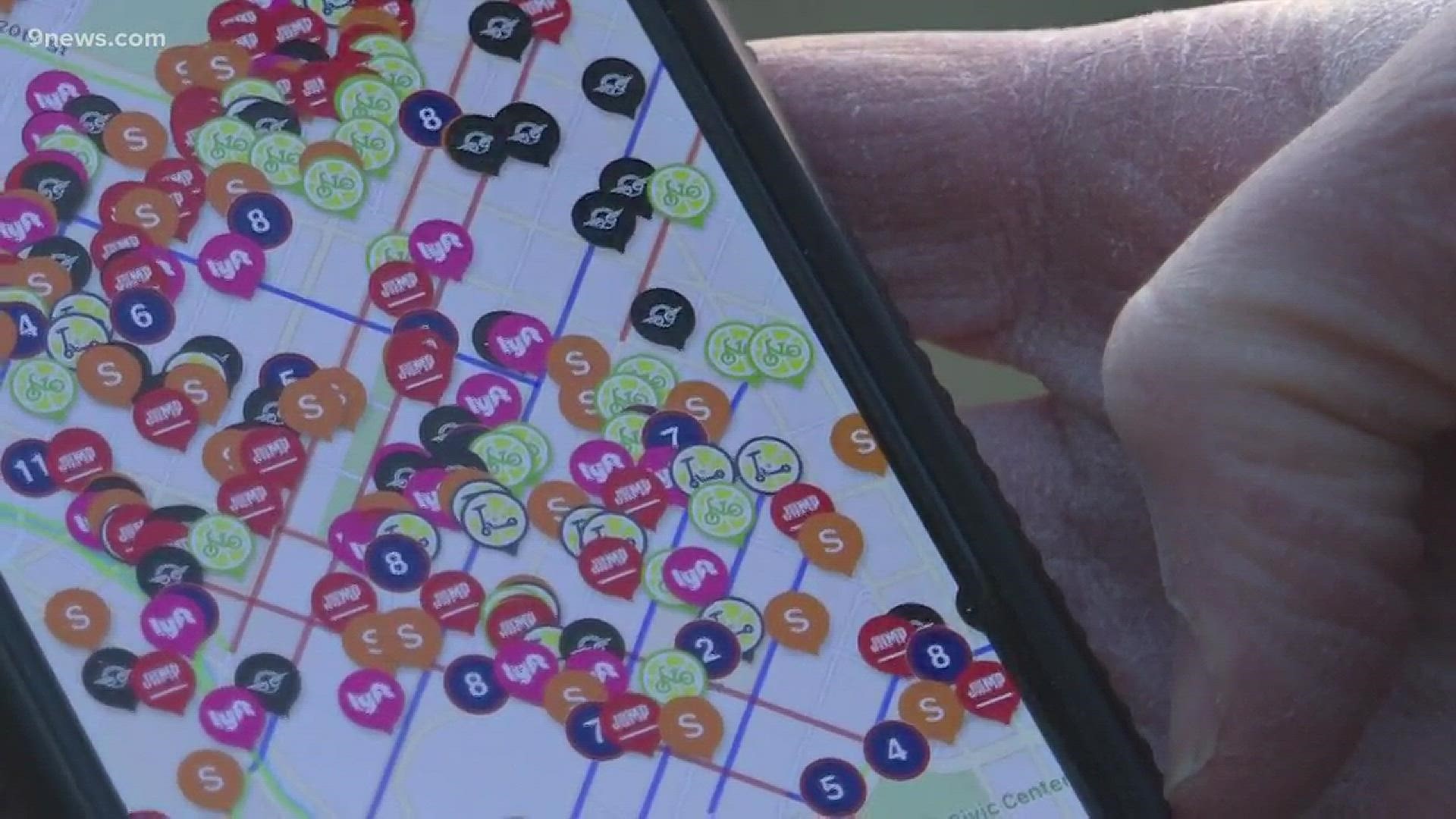 A Denver man created the app called 'Scooter Life' and allows you to just look at one app to see where all the rideshare scooters around you are. "Apps that I've done - they're basically things I do or use on a daily basis and fill a need that I have. If other people use it, that's great."