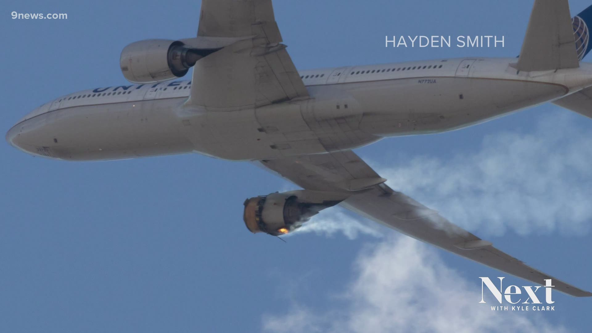 Some of the most striking images of Saturday's engine issue in the air came from Denver high schooler, Hayden Smith.