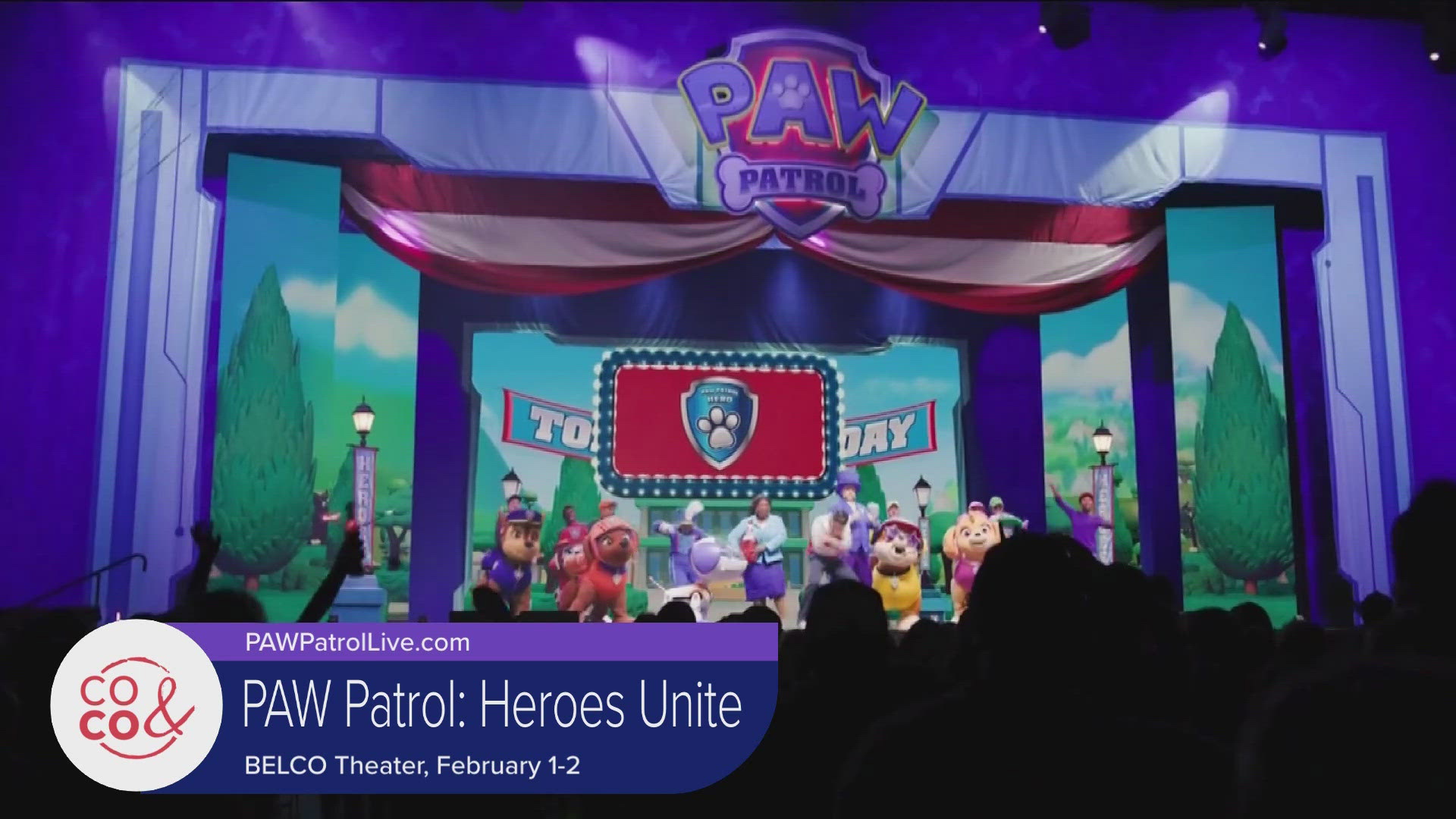 See all the Paw Patrol action live on stage February 1st and 2nd at the Bellco Theatre. Get tickets now at PawPatrolLive.com. 