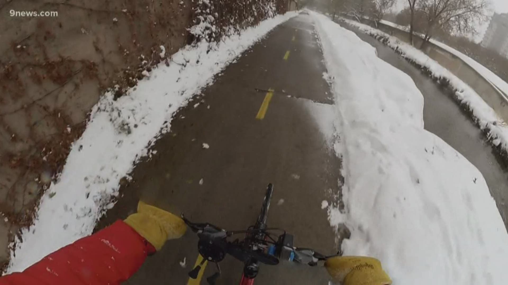 Cherry Creek Trail is clear thanks to Denver Public Works; trains and busses were delayed Tuesday, but it still might be a better choice than driving.