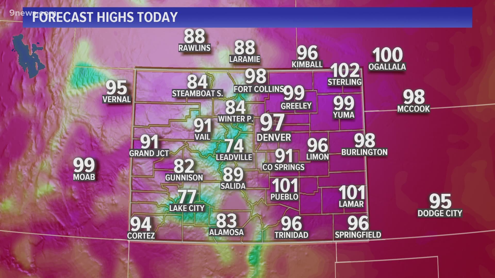 Denver, Colorado, Front Range weather forecast  9news.com