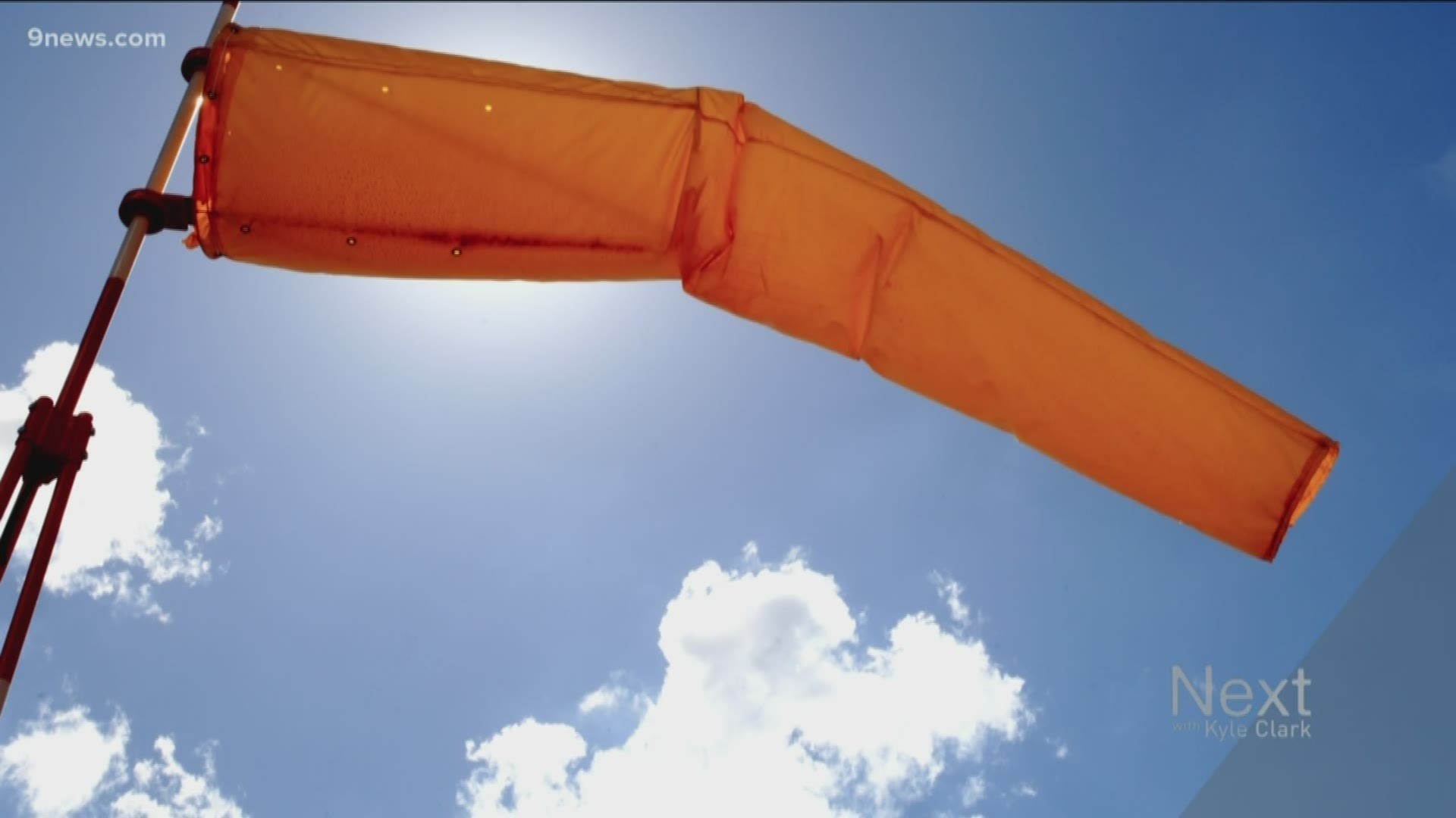 The orange wind socks along I-70 near the Colorado-Kansas border are there to help drivers gauge when the wind is dangerously strong.