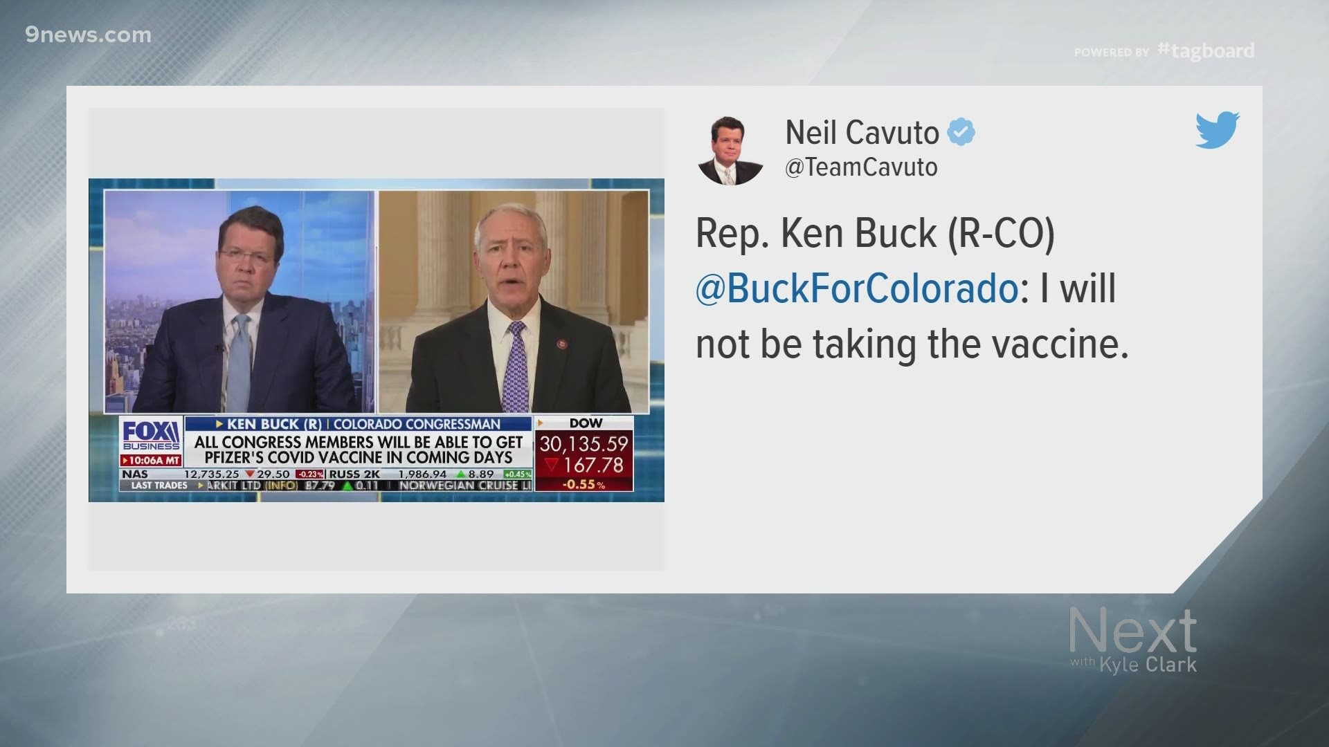 The Colorado Congressman said he is more concerned about the side effects of the vaccine than of the virus.