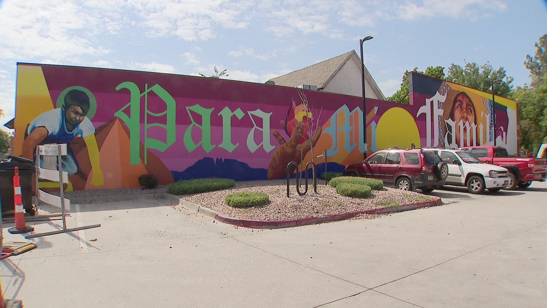 The mural can be found on the side of Los Tarascos Restaurant on College Avenue in Fort Collins.