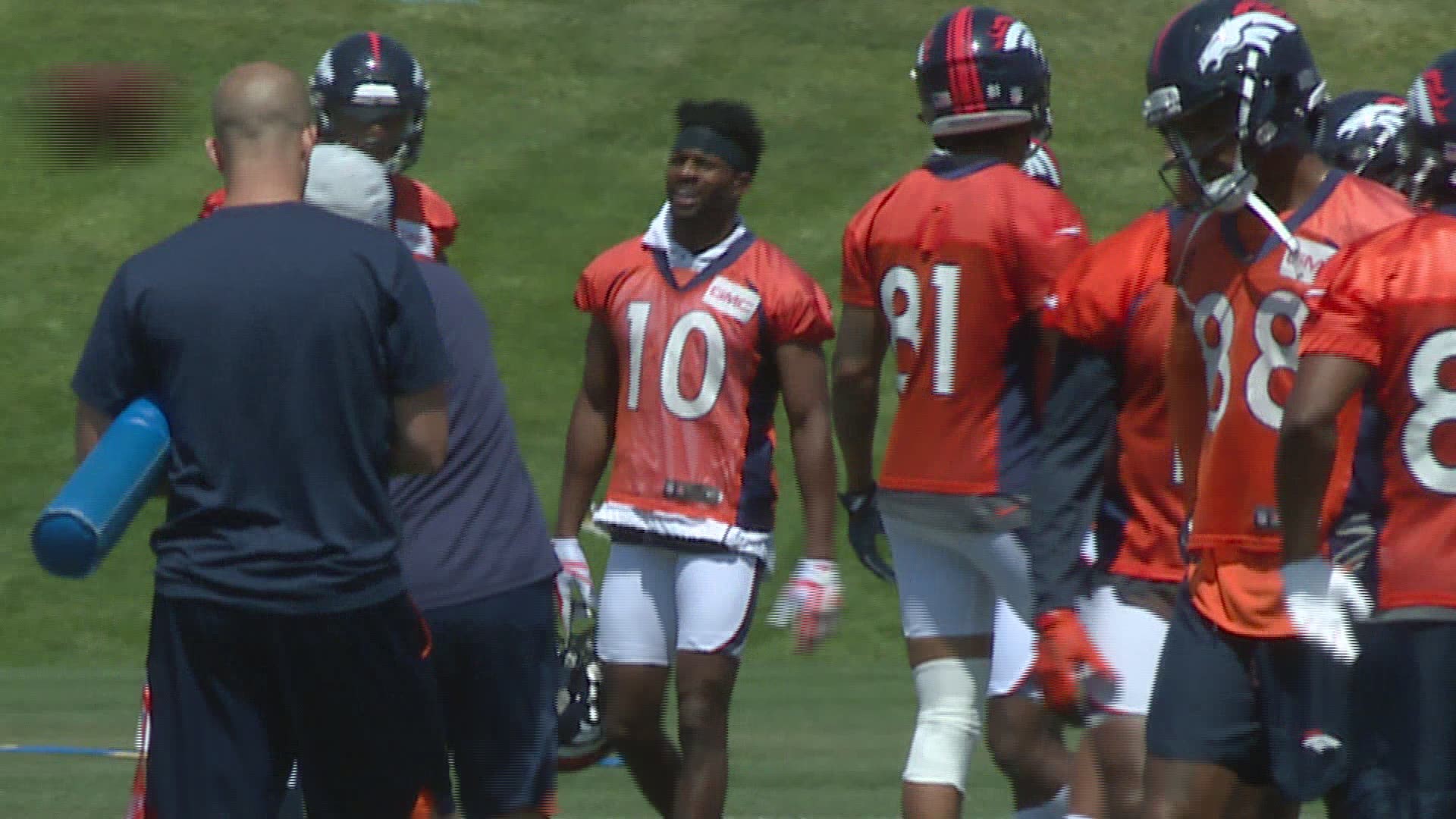 Sanders getting on the same page with the Broncos new receivers coach ...