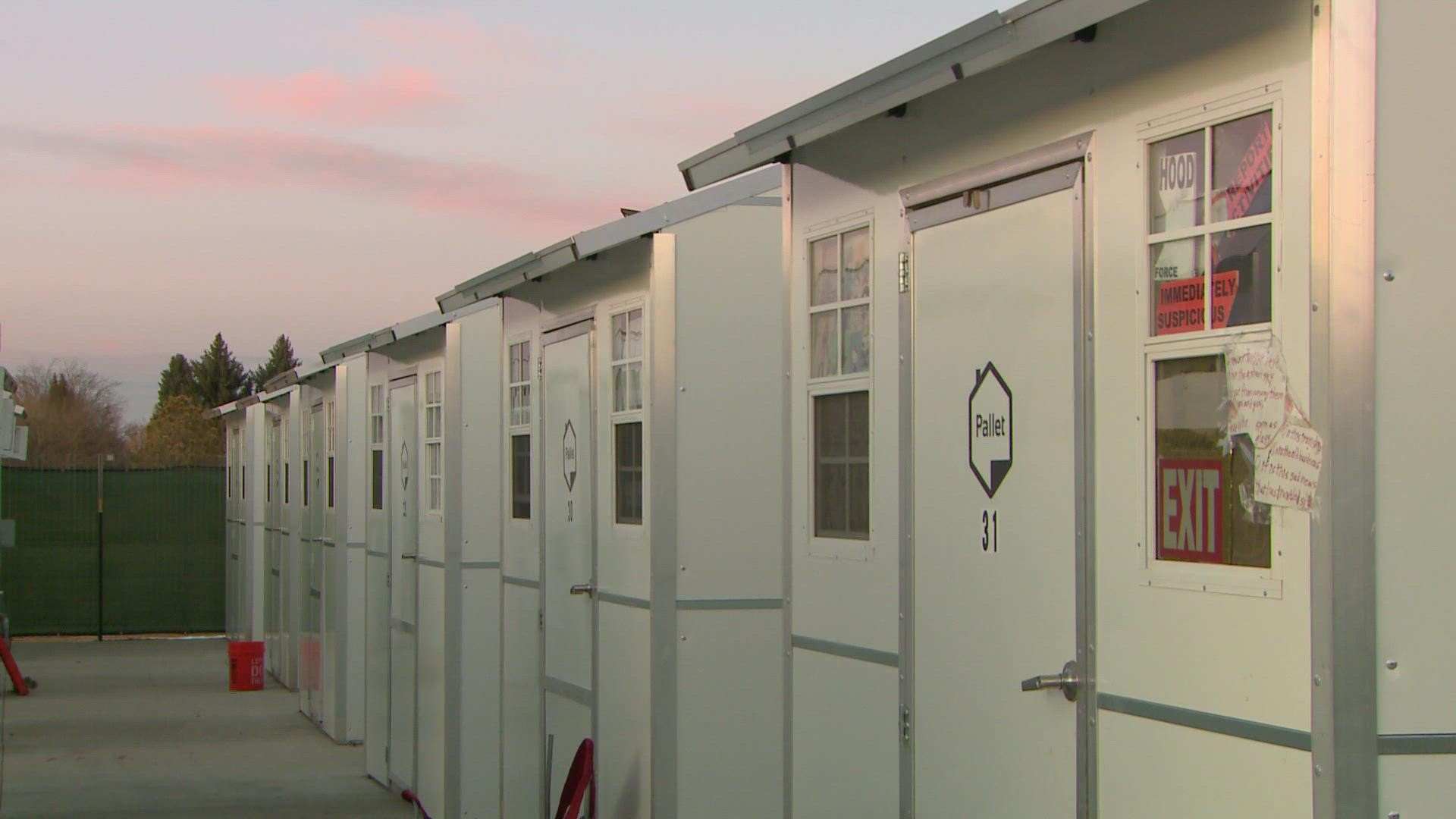 One man living at a pallet shelter said he liked the idea of a  big campus of resources.