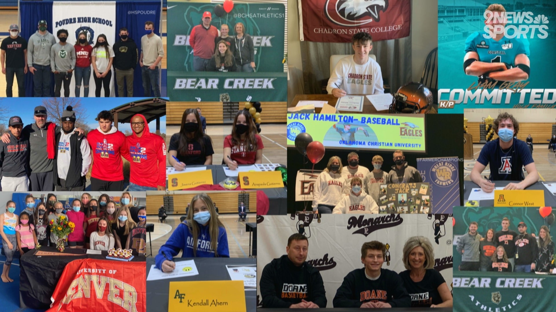 Athletes signed on the dotted line across the state on Wednesday to continue their athletic and academic careers at the next level.