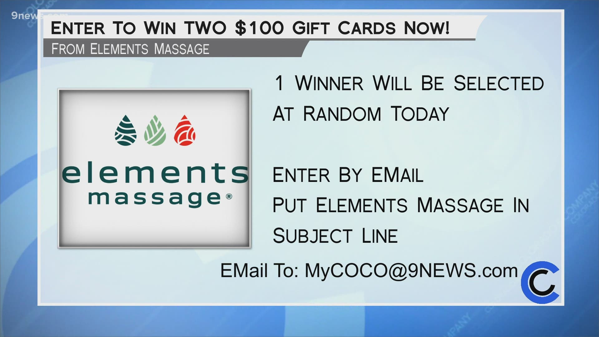 Elements Massage is open and following all health and safety protocols to keep you safe. Get started today at ElementsMassage.com. *GIVEAWAY CLOSED*