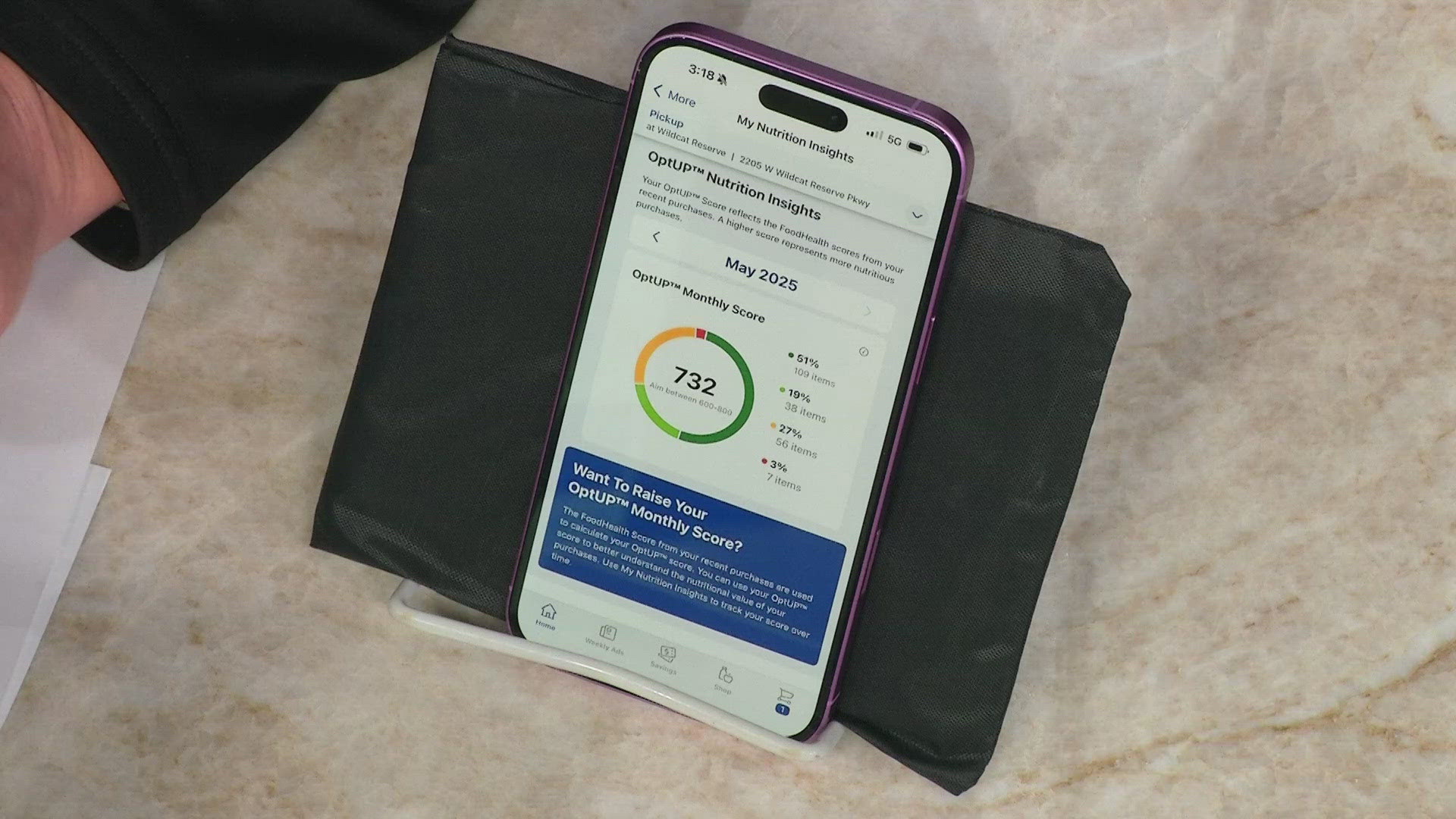 The tracker, included in the King Soopers app, allows shoppers to analyze the foods they buy and rate the nutrients in food from 1-100 to make better choices. 