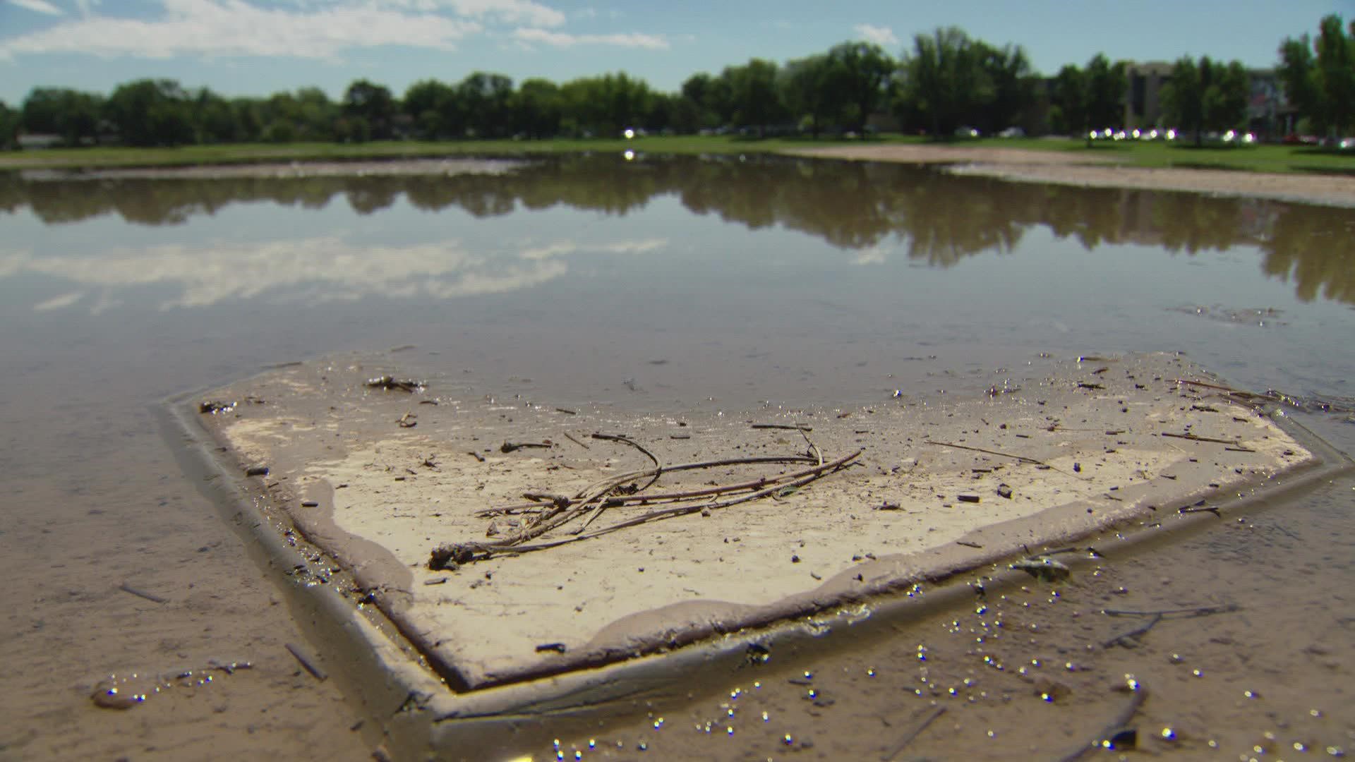 The city's engineering manager says inches of water on the roads shows the floodwater plan is working.