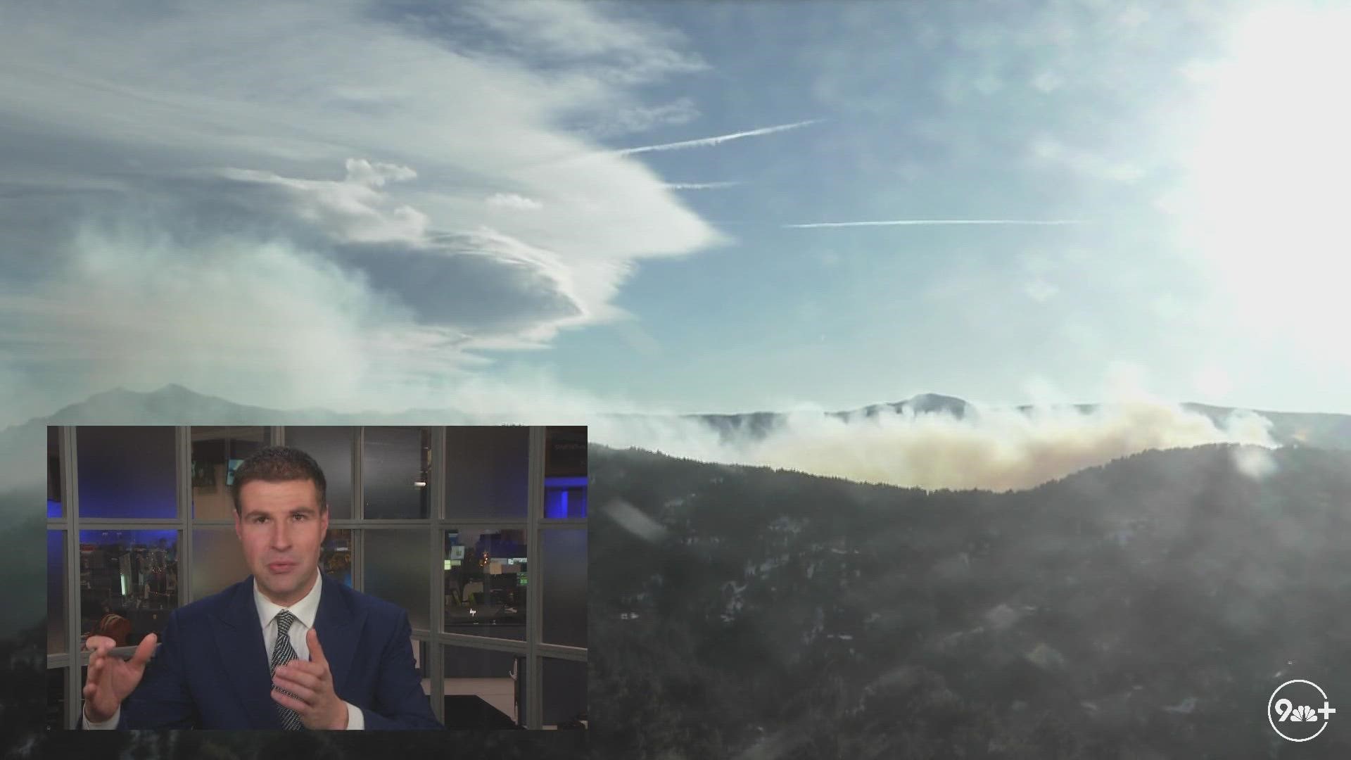 9NEWS Meteorologist Chris Bianchi gives an update on the wildfire that is burning west of the city of Boulder.