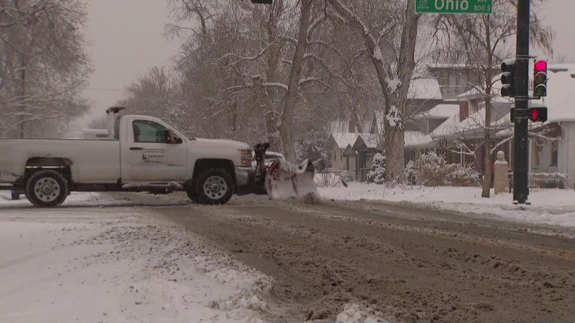 Crews work to plow Denver's side streets