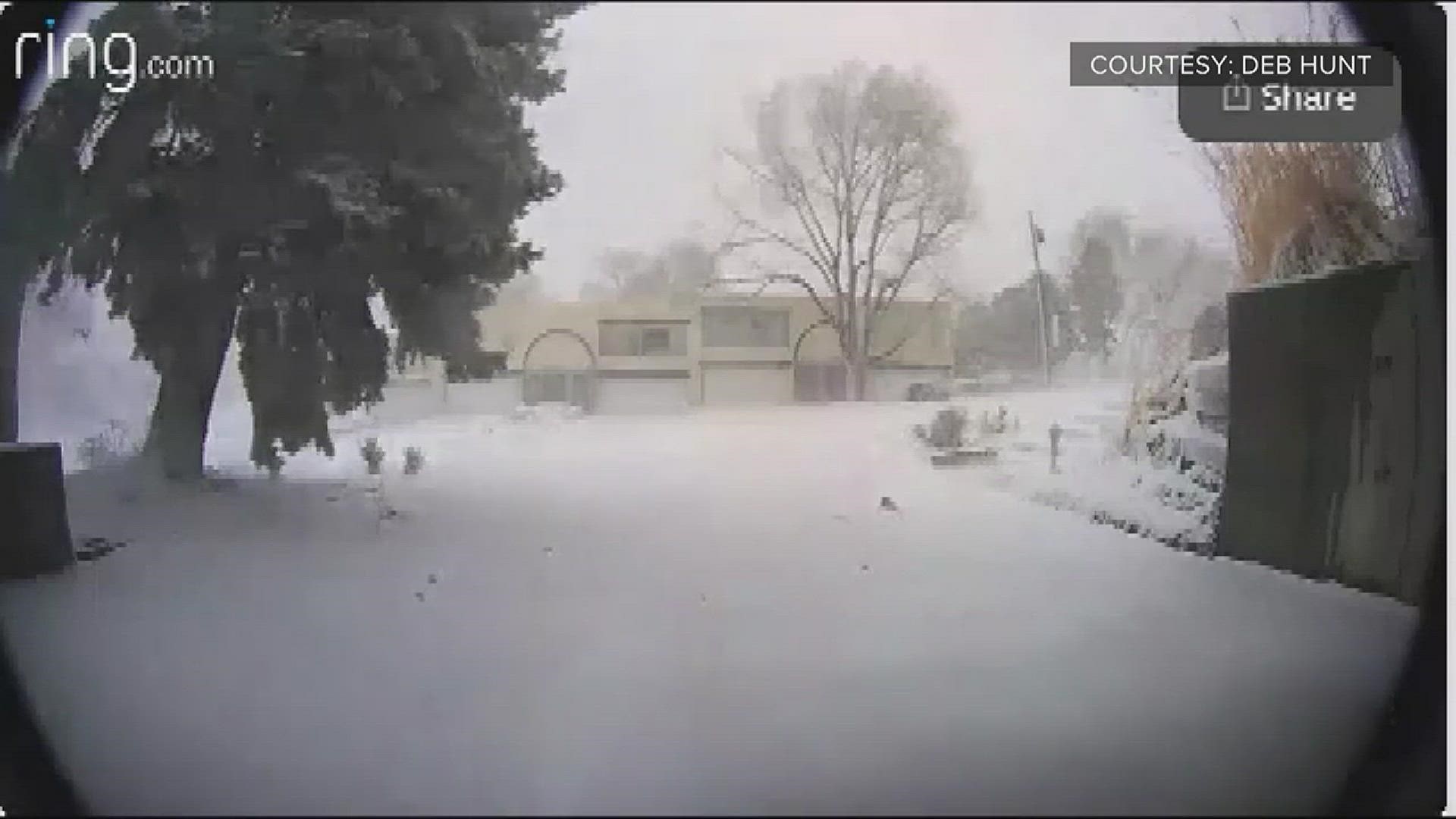 9NEWS viewers from around Colorado shared their videos with us - capturing hazardous road conditions, downed trees, intense winds and other effects of Wednesday's blizzard that swept across the state.