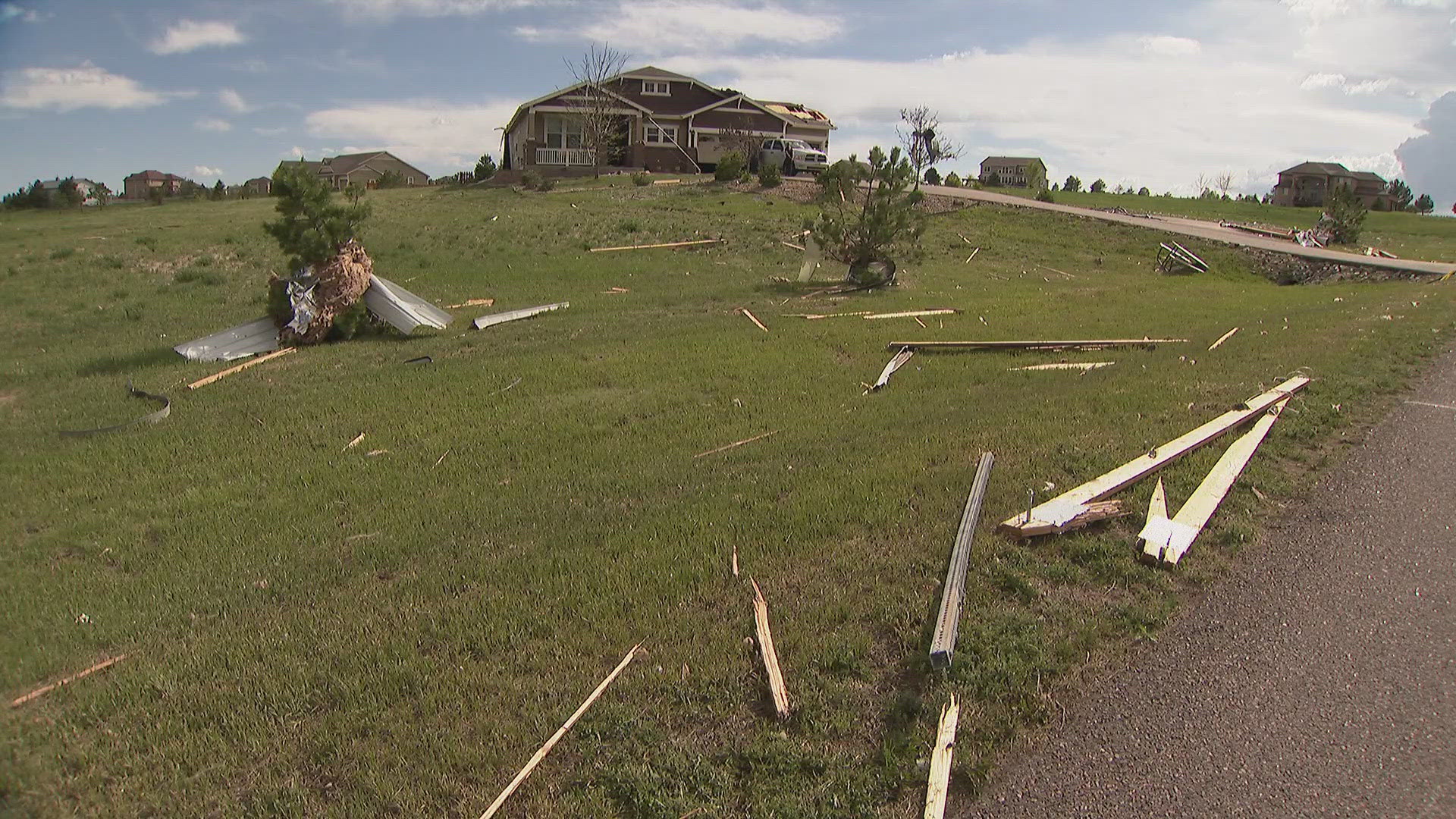 Dozens of homes and buildings were damaged in Elbert County and in the Bennett area.