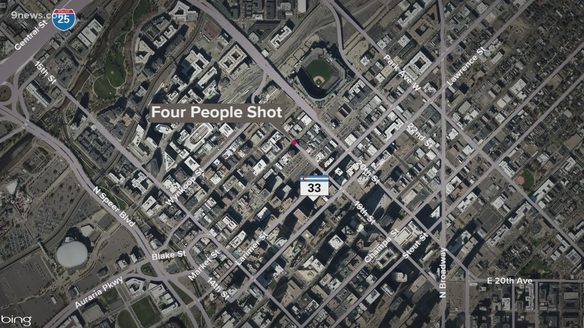 The shooting happened at The Cabin Tap House on Blake Street, police said.
