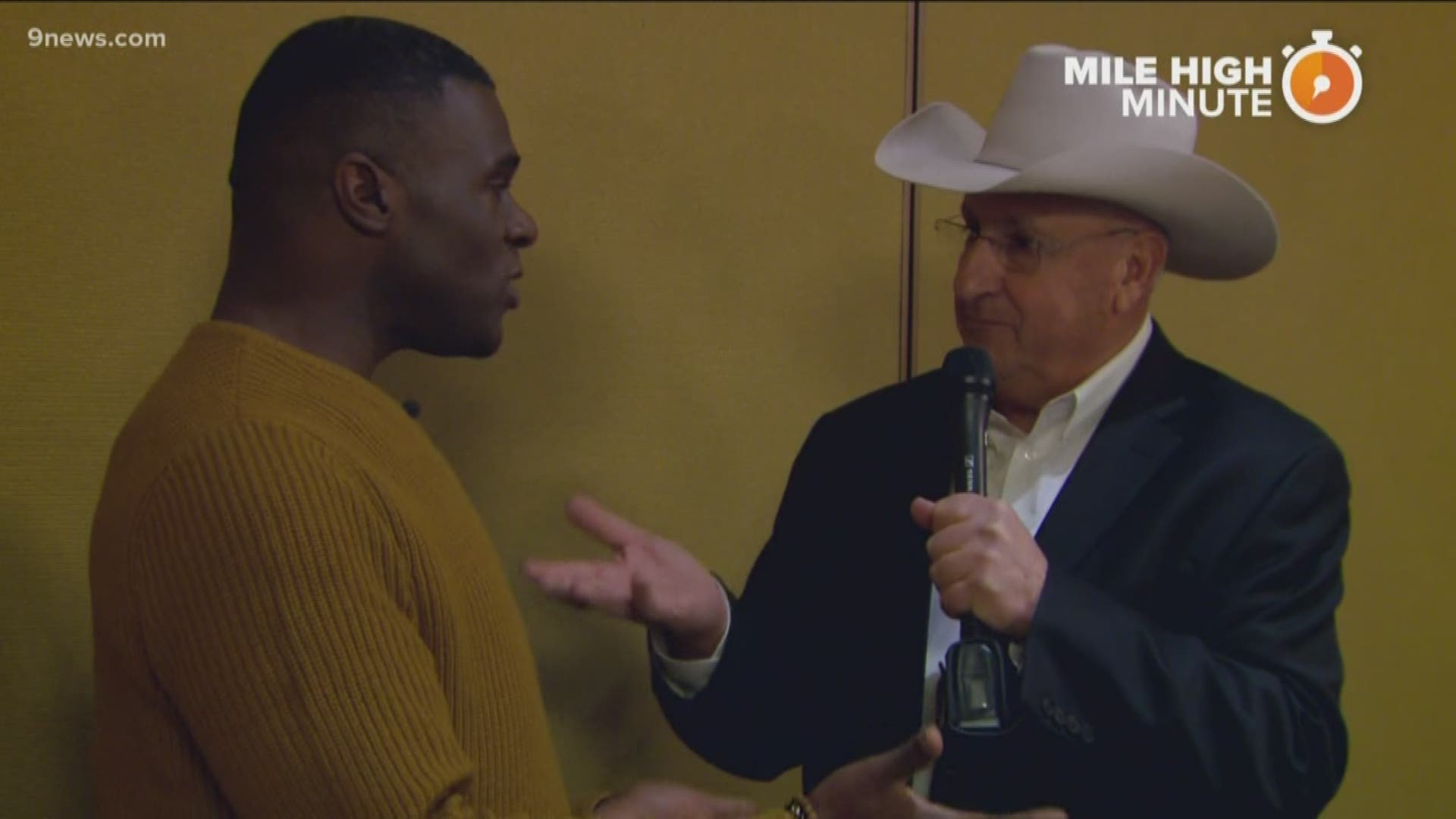 Auctioneers are known for their fast talking. 9NEWS reporter Eddie Randle got a lesson from John Corry who does the Jr. Livestock Auction each year.