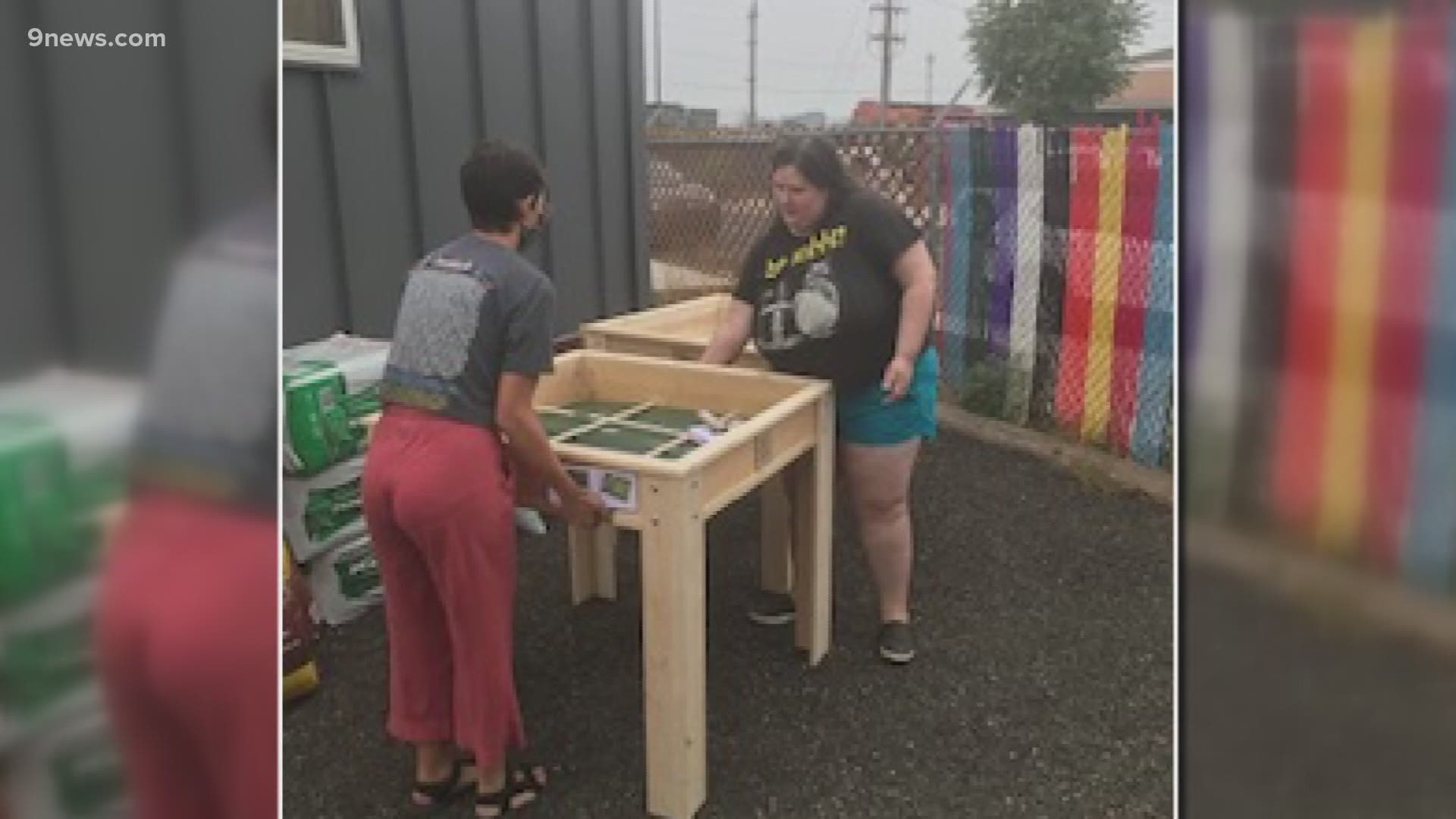 A local square foot gardening specialist and her team are installing gardens at the Globeville Tiny Home Village to help residents become food self-sufficient.