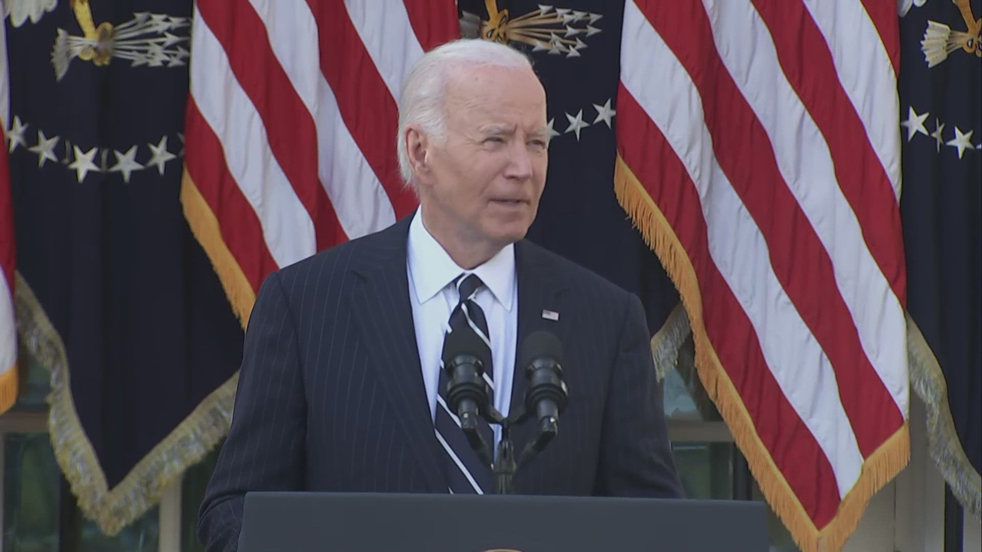 President Joe Biden delivered a public speech from the Rose Garden Thursday morning in his first on-camera appearance since Donald Trump's election victory.