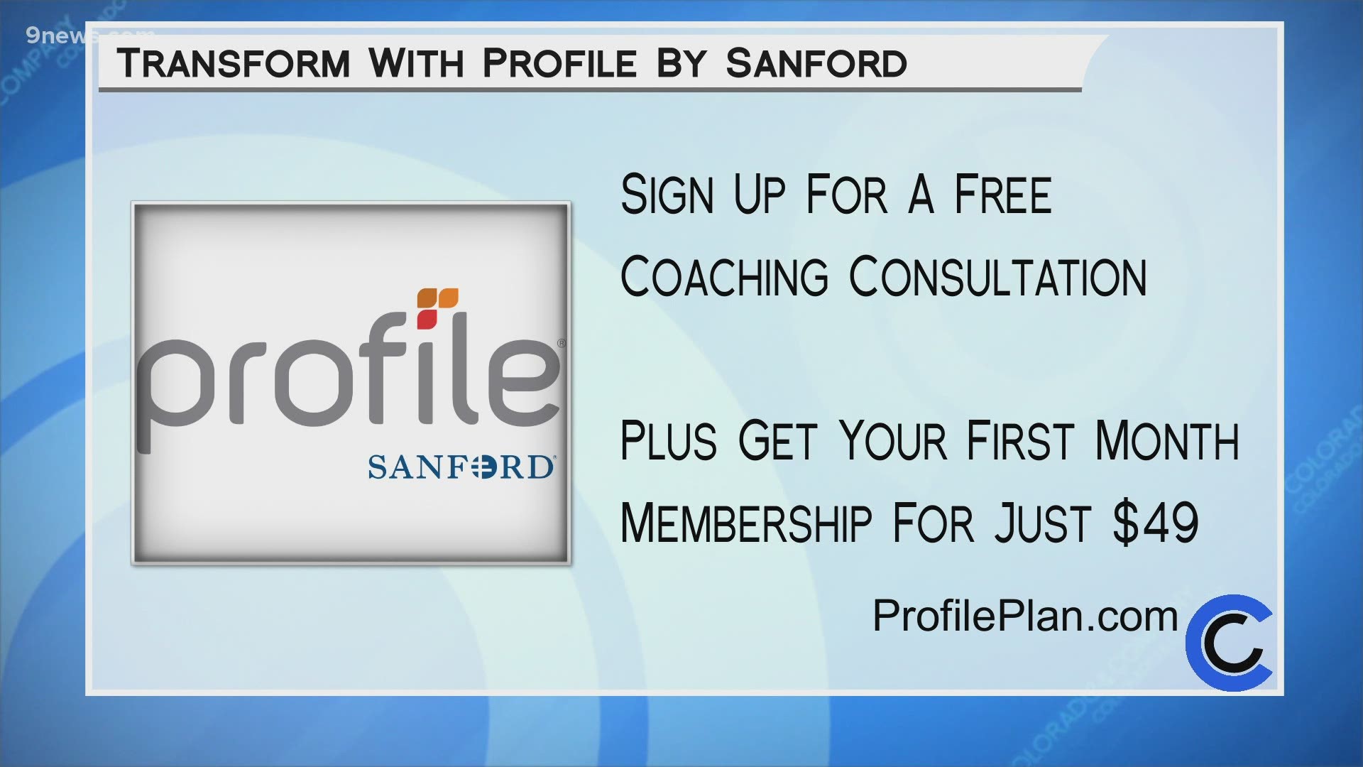 Sign up for a free coaching consultation and get a month's membership for just $49! Get started at ProfilePlan.com.