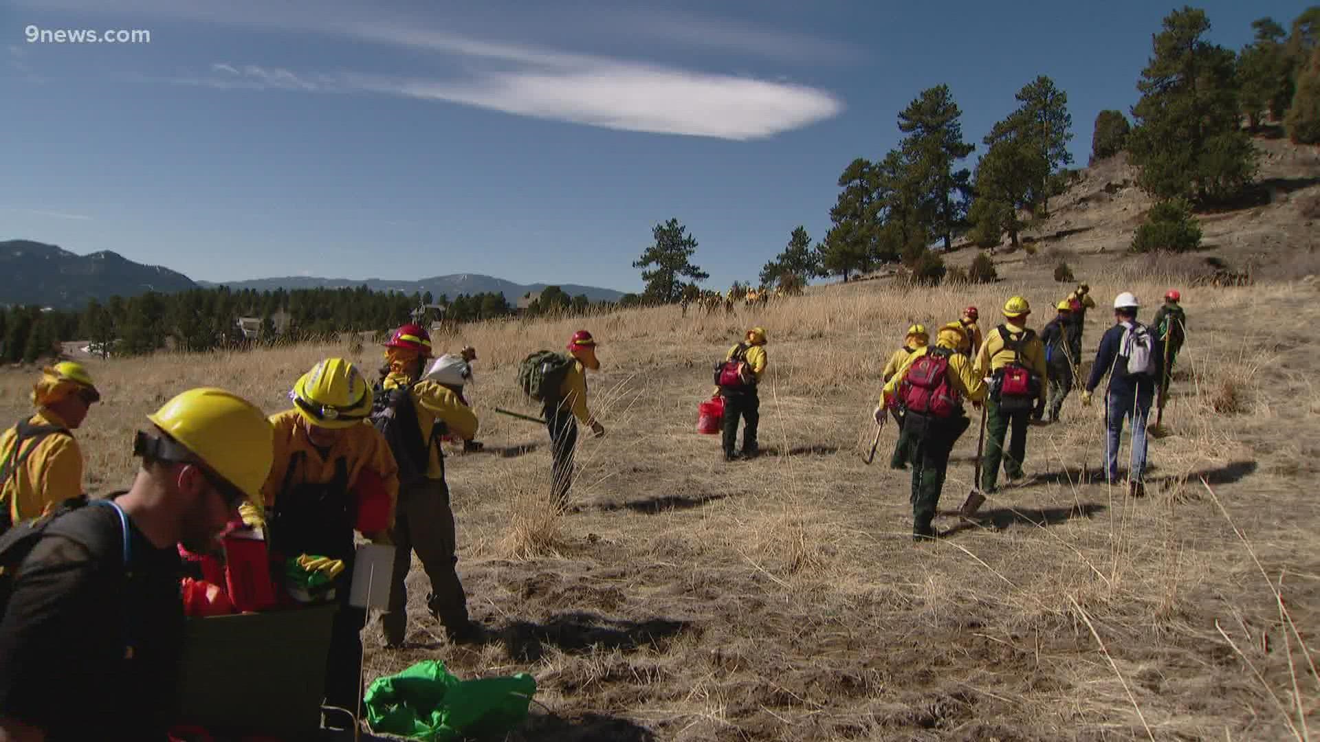 More than 70 firefighters, a majority of them volunteer, trained together on Saturday.
