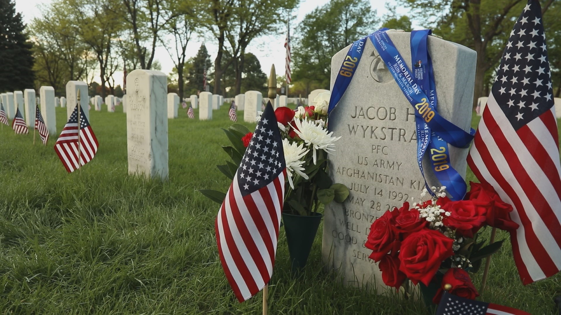 From sunrise to sunset, we met with family, friends and strangers who came to visit the grave of Pfc. Jacob Wykstra.