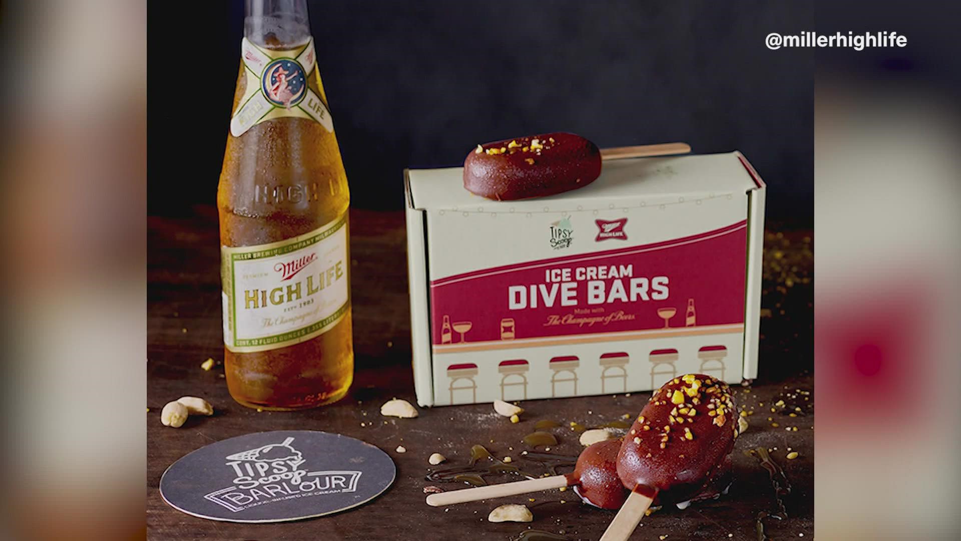 Miller High Life partnered with Tipsy Scoop to create the ice cream dive bar in honor of the 100th anniversary of the ice cream bar.