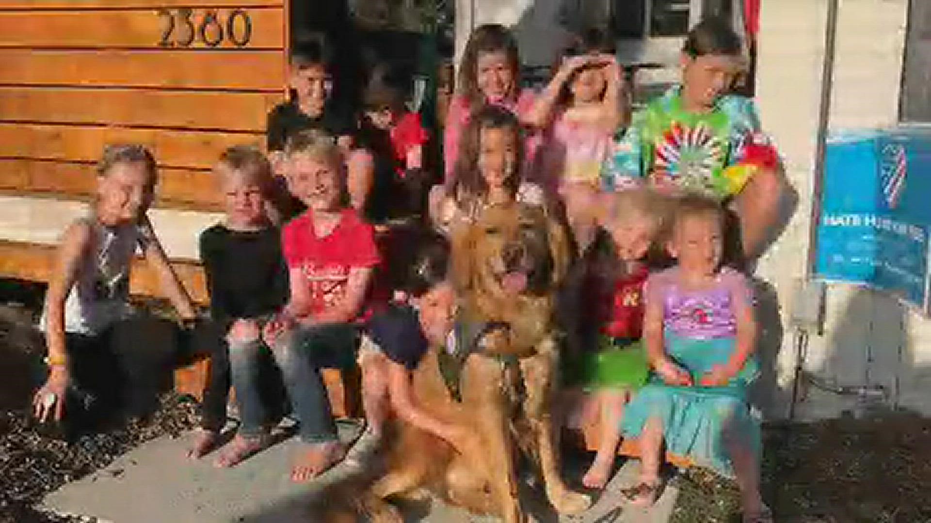 Pike says goodbye to his Puppy Raisers and neighborhood friends before he begins his career as a service dog.
Credit: Canine Partners of the Rockies