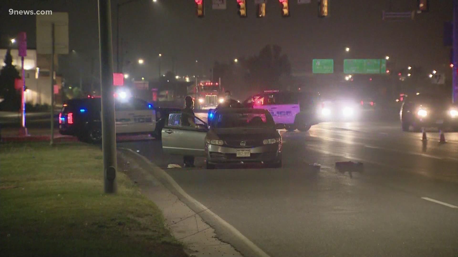 Officers believe that the victims were shot at from the occupant of another vehicle while driving westbound on I-270, according to Commerce City Police.