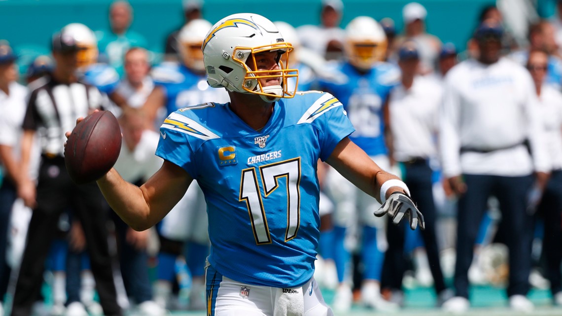 Philip Rivers Los Angeles Chargers Quarterback v Denver Broncos 2019 Images