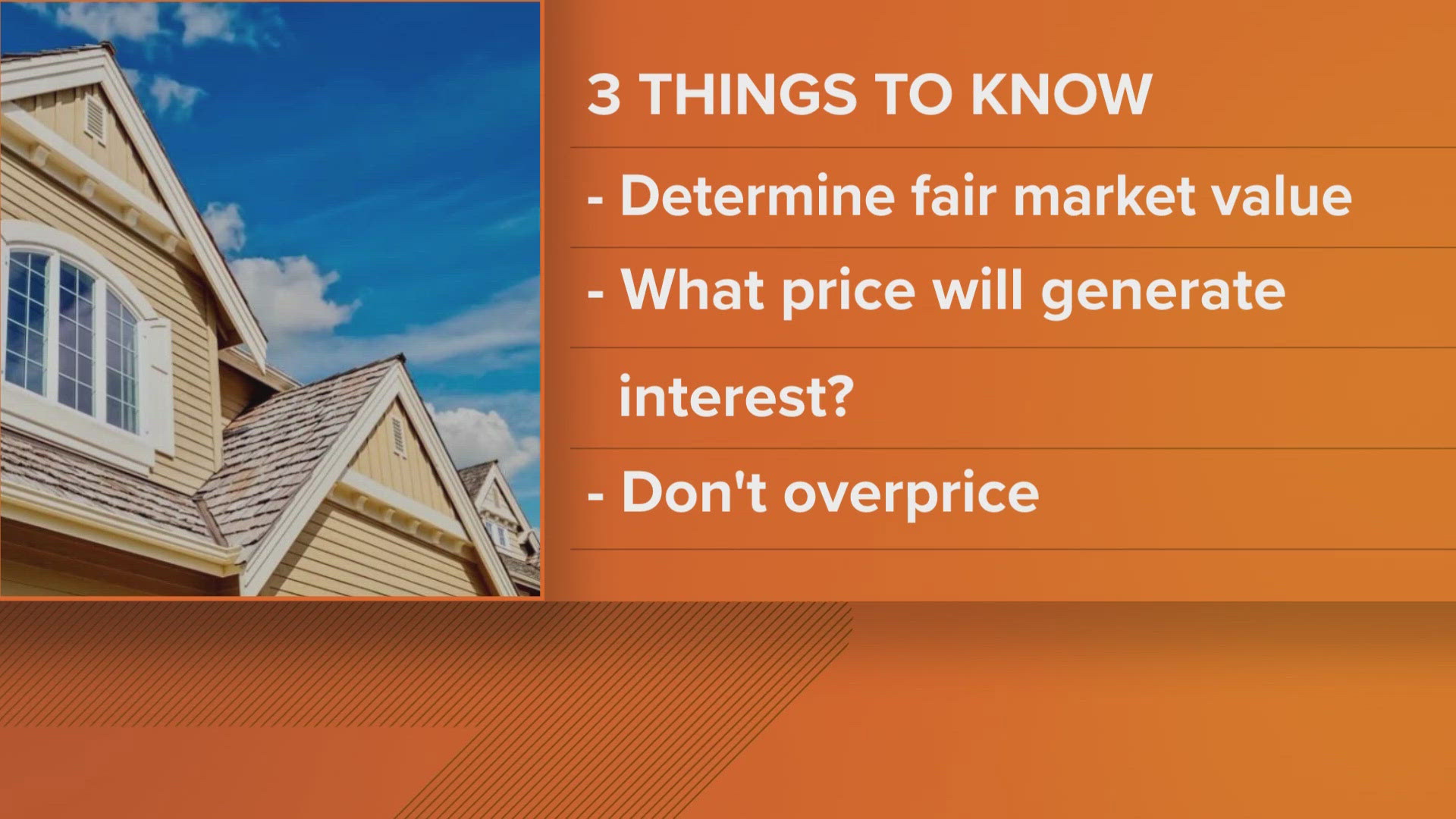 9NEWS Real Estate Expert, Lane Lyon, discusses things to know if you are considering selling your home.