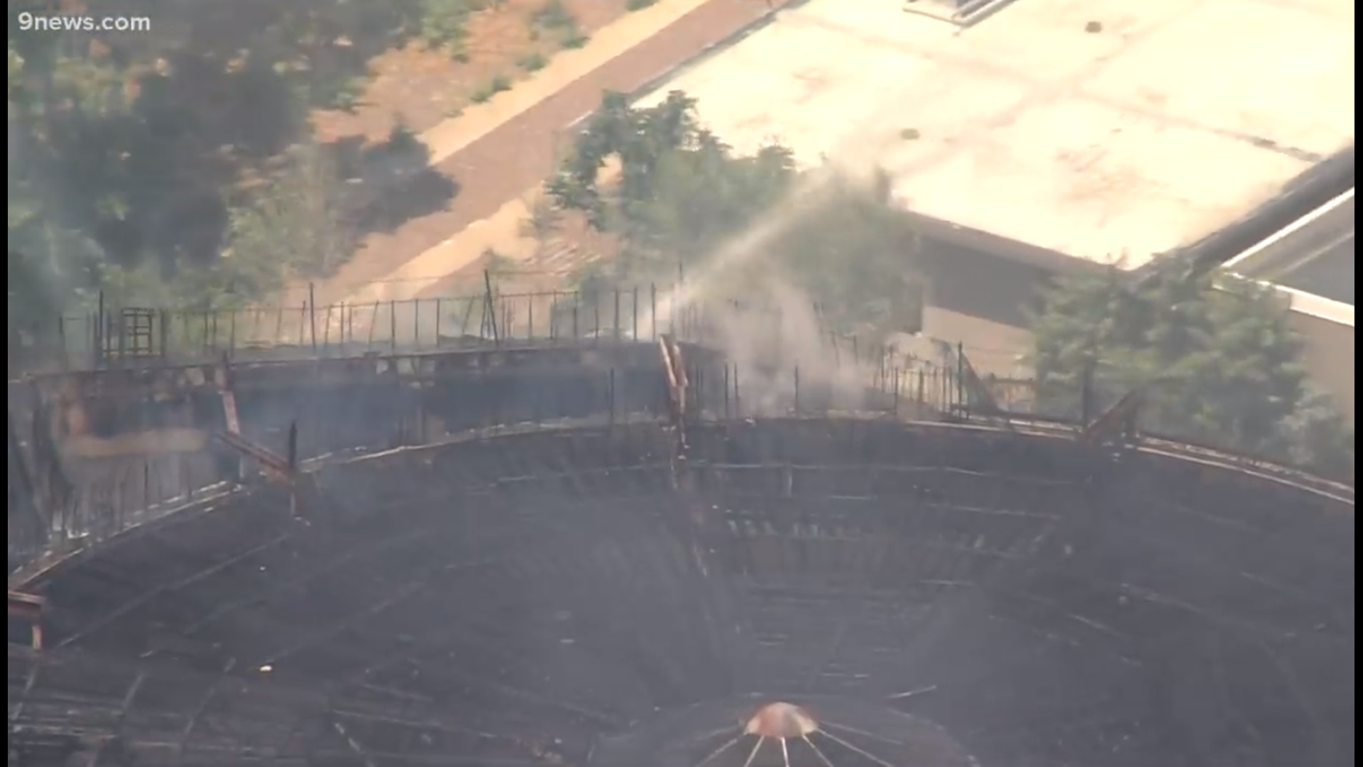16-story silo catches fire at Coors Brewery in Golden, Colorado | 9news.com
