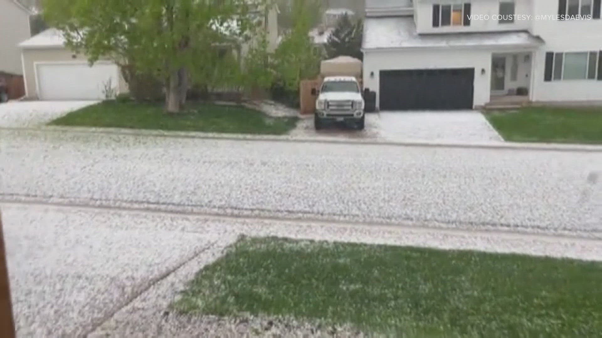 Parts of Colorado were hit with hail on Wednesday afternoon. Colorado also had several tornado watches and warnings.