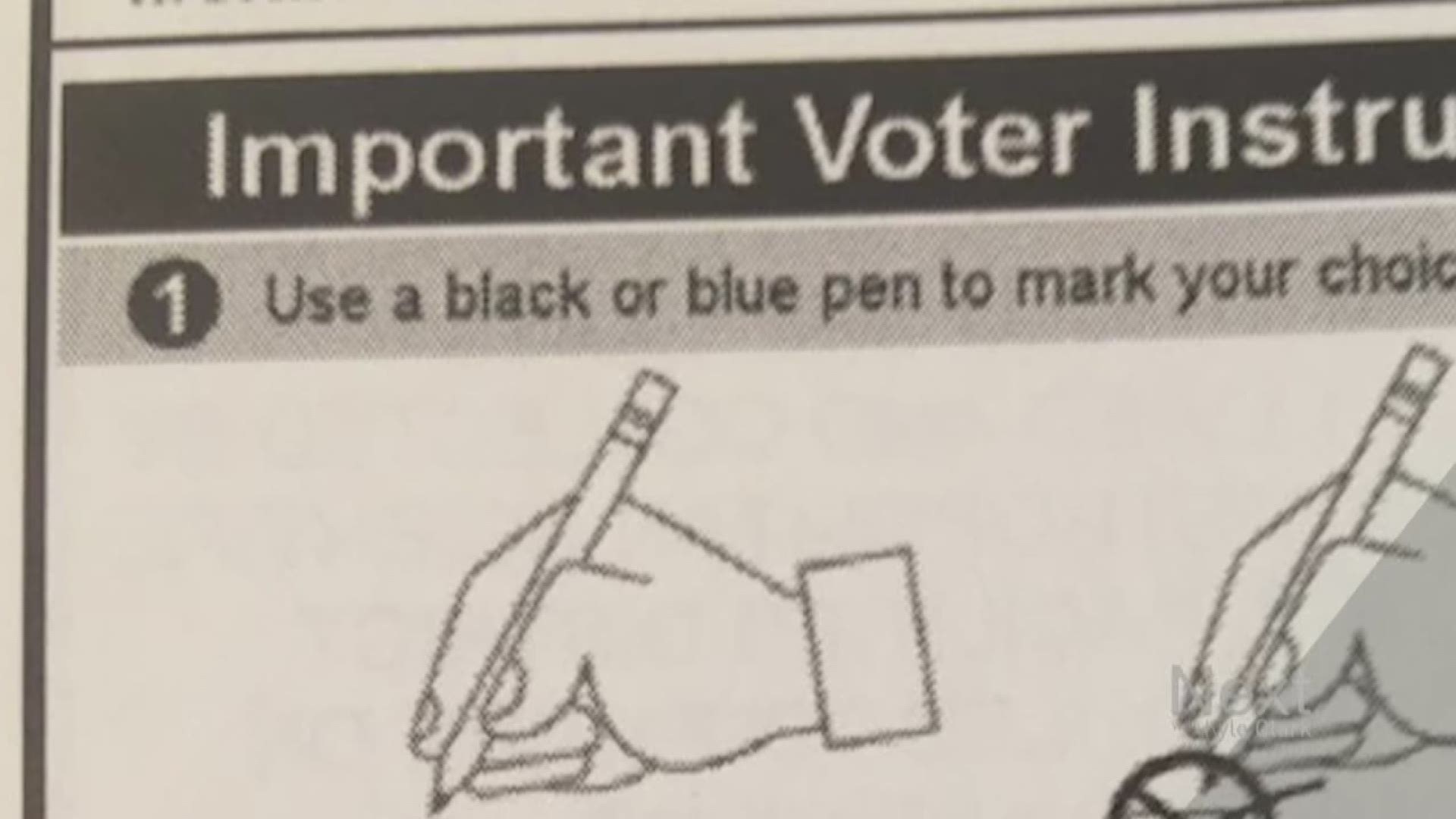 fill out mail in ballot with pen or pencil