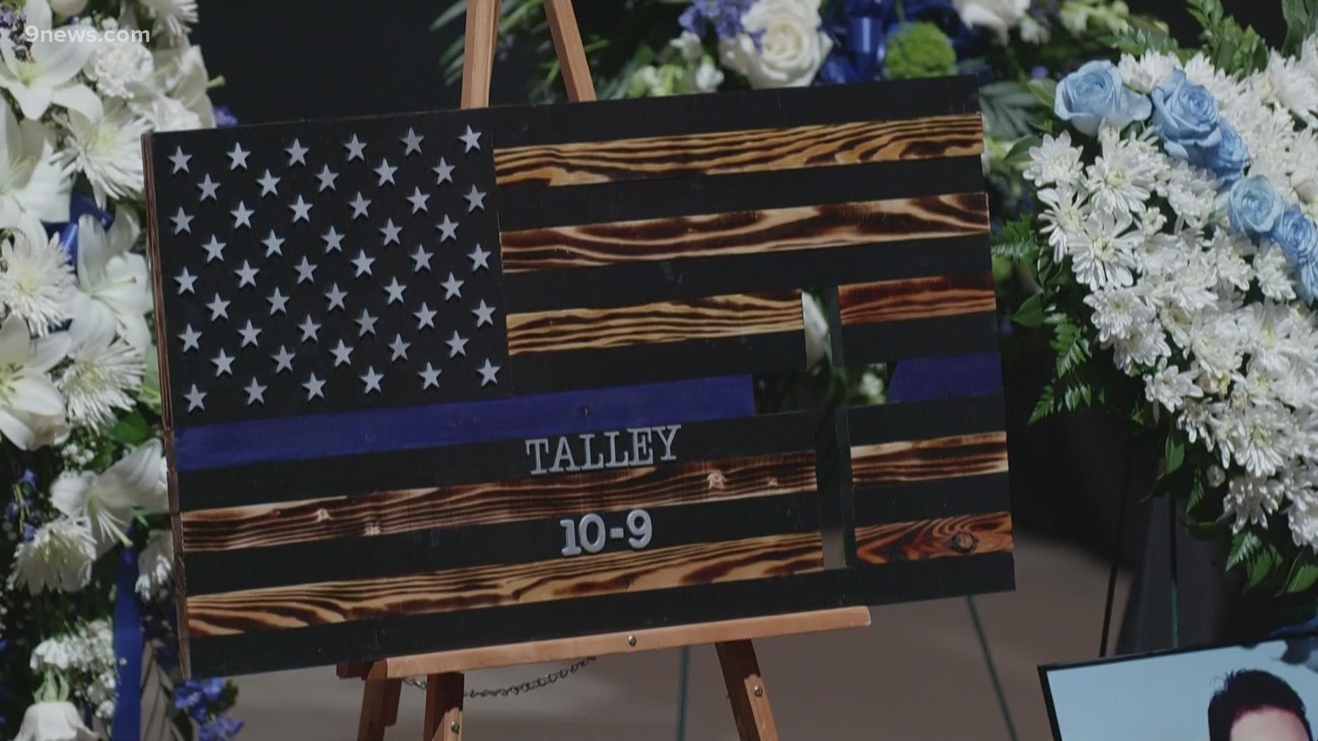 Boulder Police Officer Eric Talley was remembered at a memorial service in Lafayette on Tuesday.