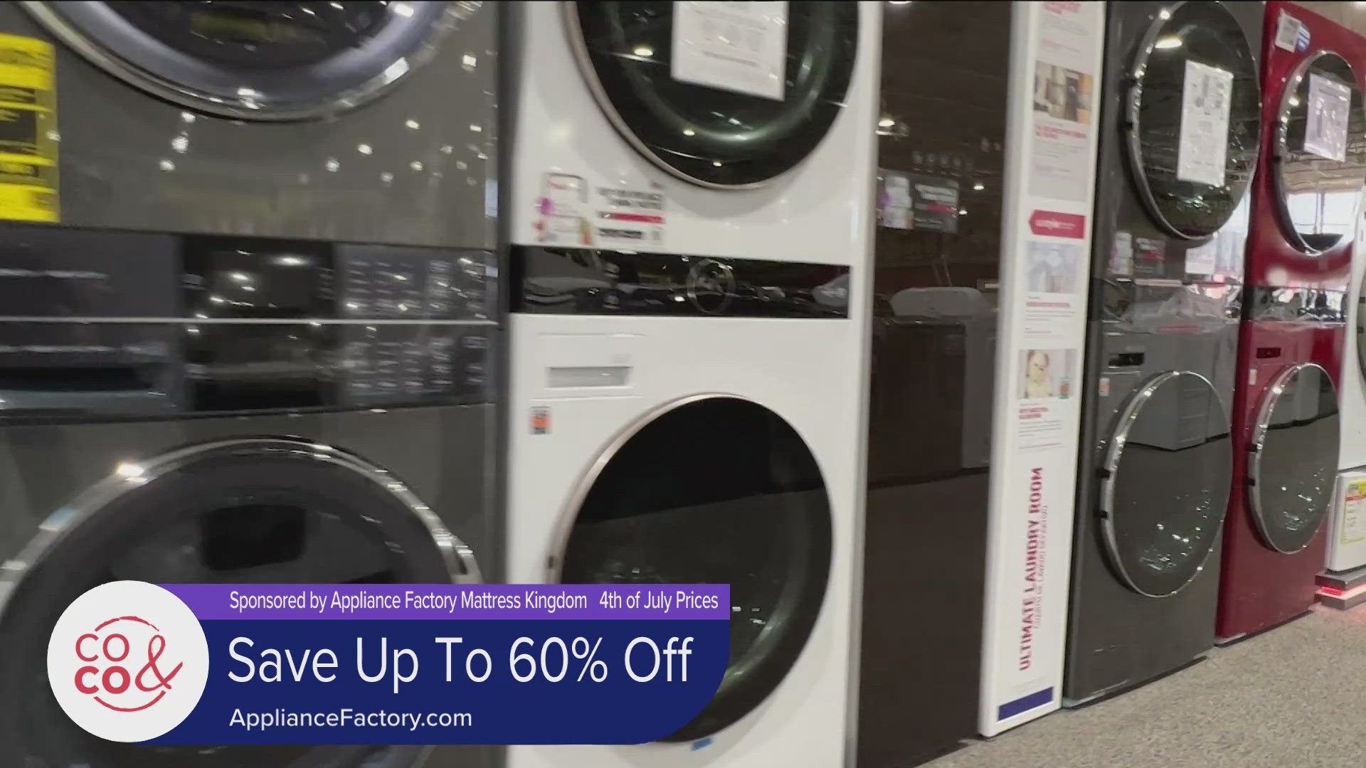 Get up to 60% off name brands, and shop the floor model clearance! Shop online and find a store near you at ApplianceFactory.com. **PAID CONTENT**