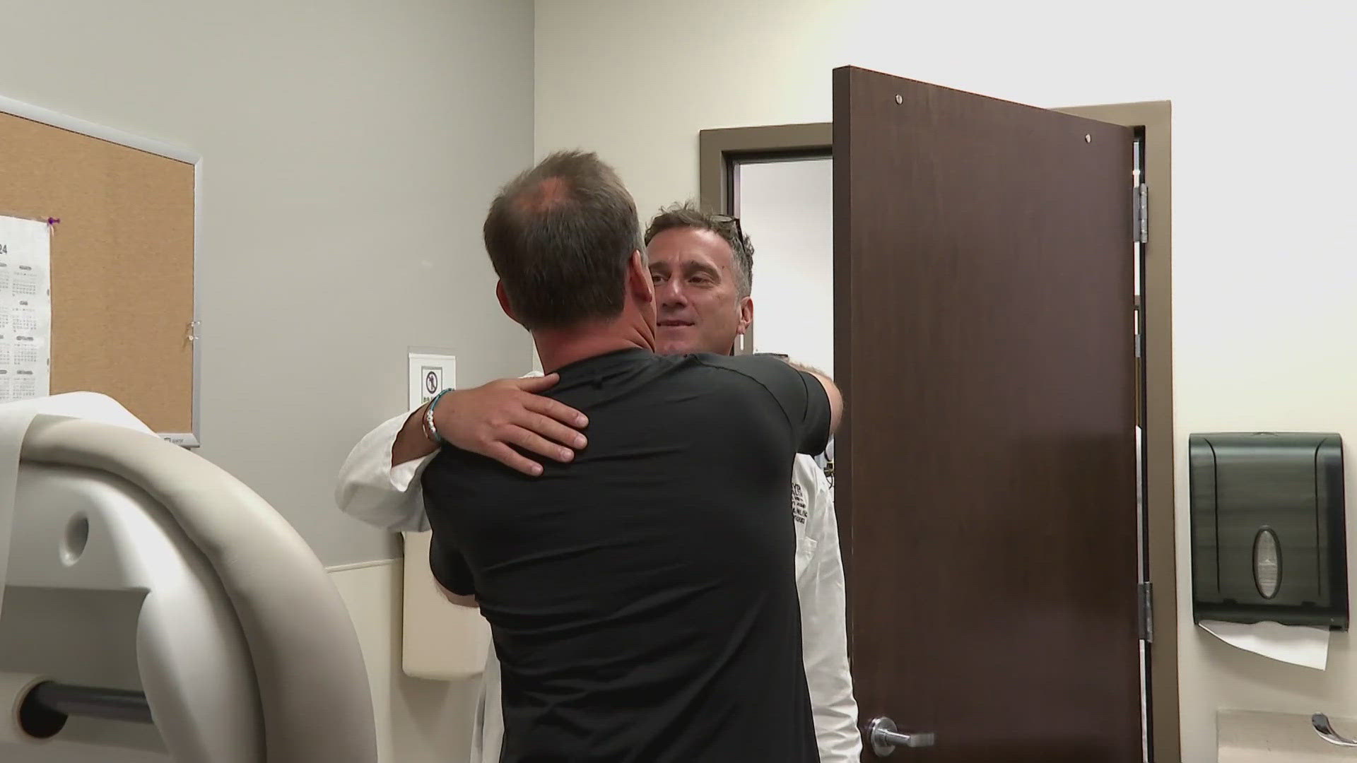 One year after being brought back to life on an operating table, Todd Brainard got the chance to reunite with the doctor who helped save his life.