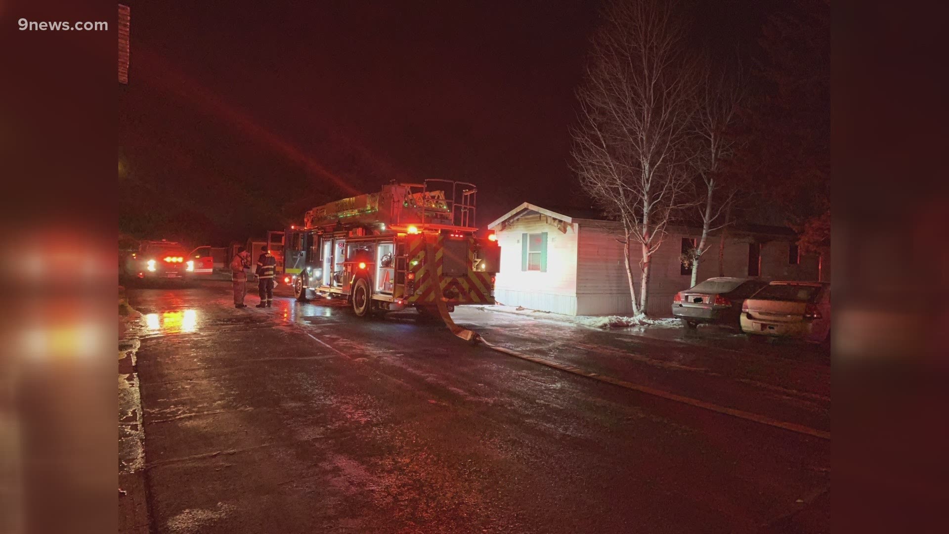 Officials said that a pet was also found dead inside a trailer at a mobile home park.