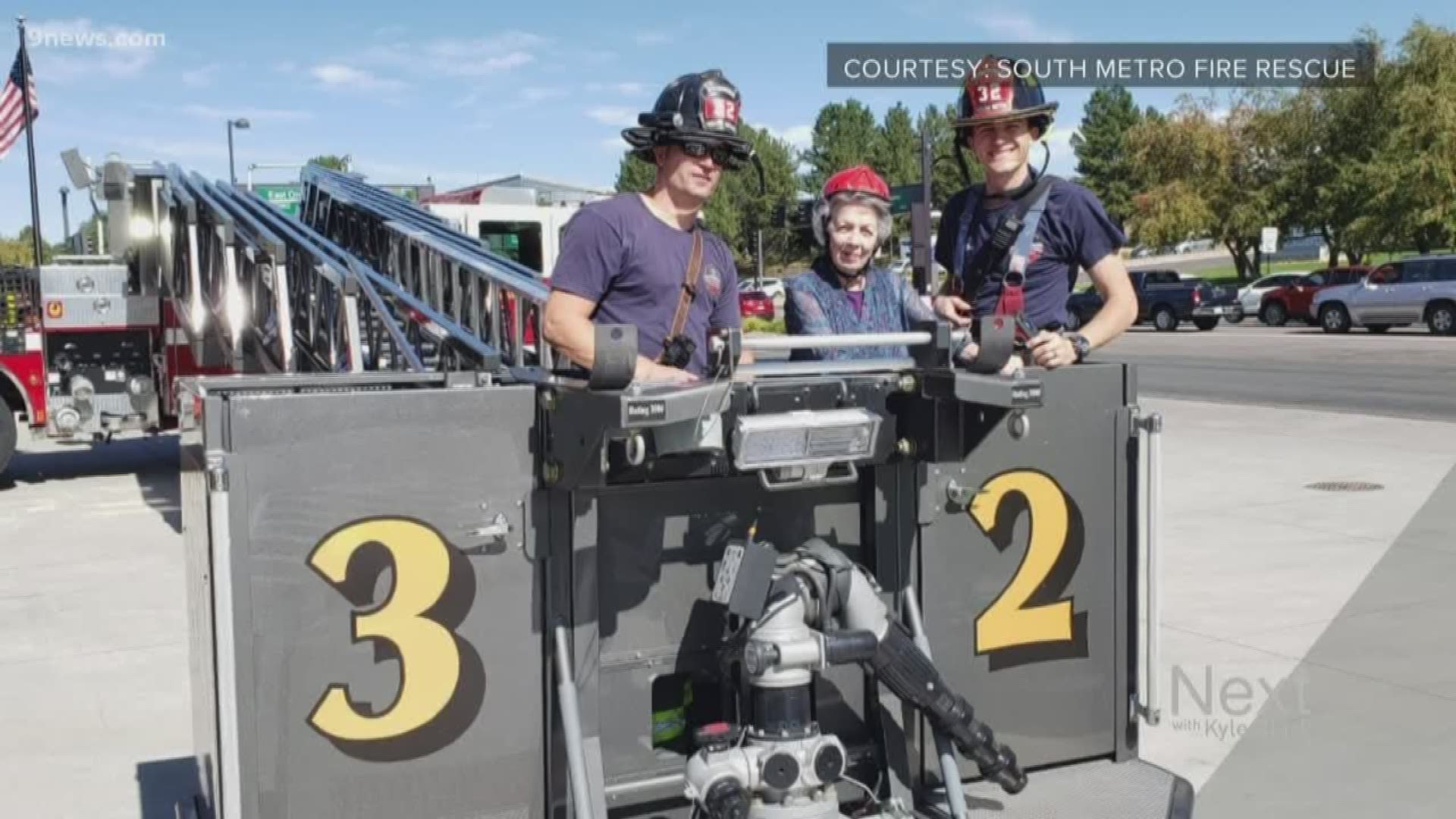 For 43 years, Cherie Colburn drove past a South Metro Firehouse in Centennial and wished she could meet the firefighters there. At 91-years-old, Cherie got her wish.