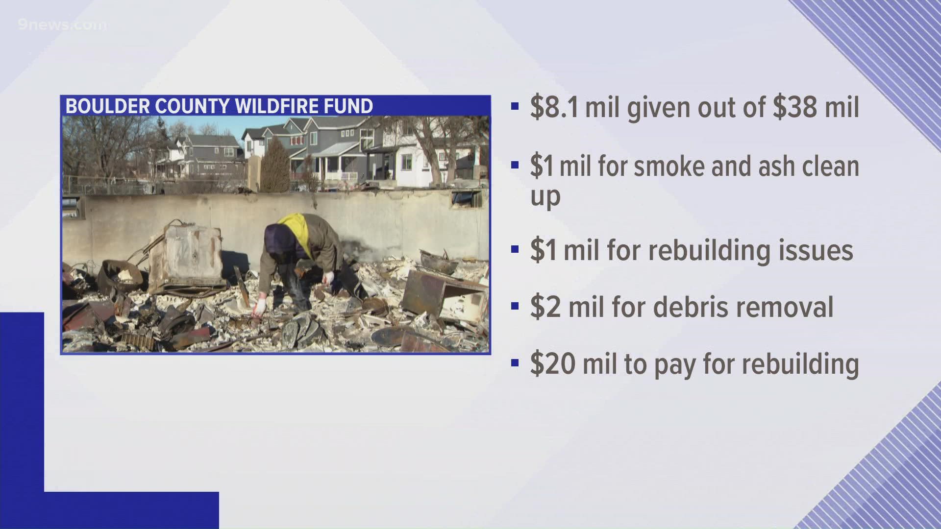 Community Foundation Boulder County already distributed more than $8 million of the donated funds to affected families in Louisville and Superior.