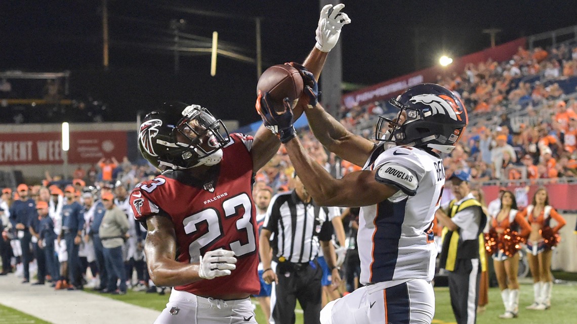 Broncos overcome Falcons 14-10 in first preseason game