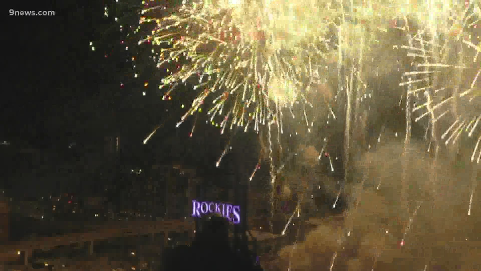 Watch the fireworks show at Coors Field after Friday night's Rockies game.