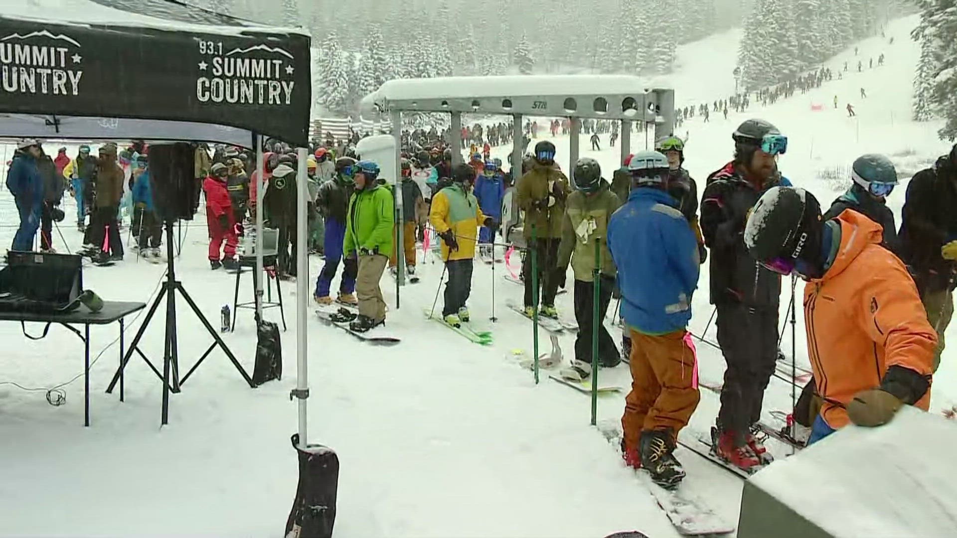 Matt Renoux reports live from A Basin on Sunday, Oct. 29 as the first skiers and snowboards of the Colorado season hit the slopes.