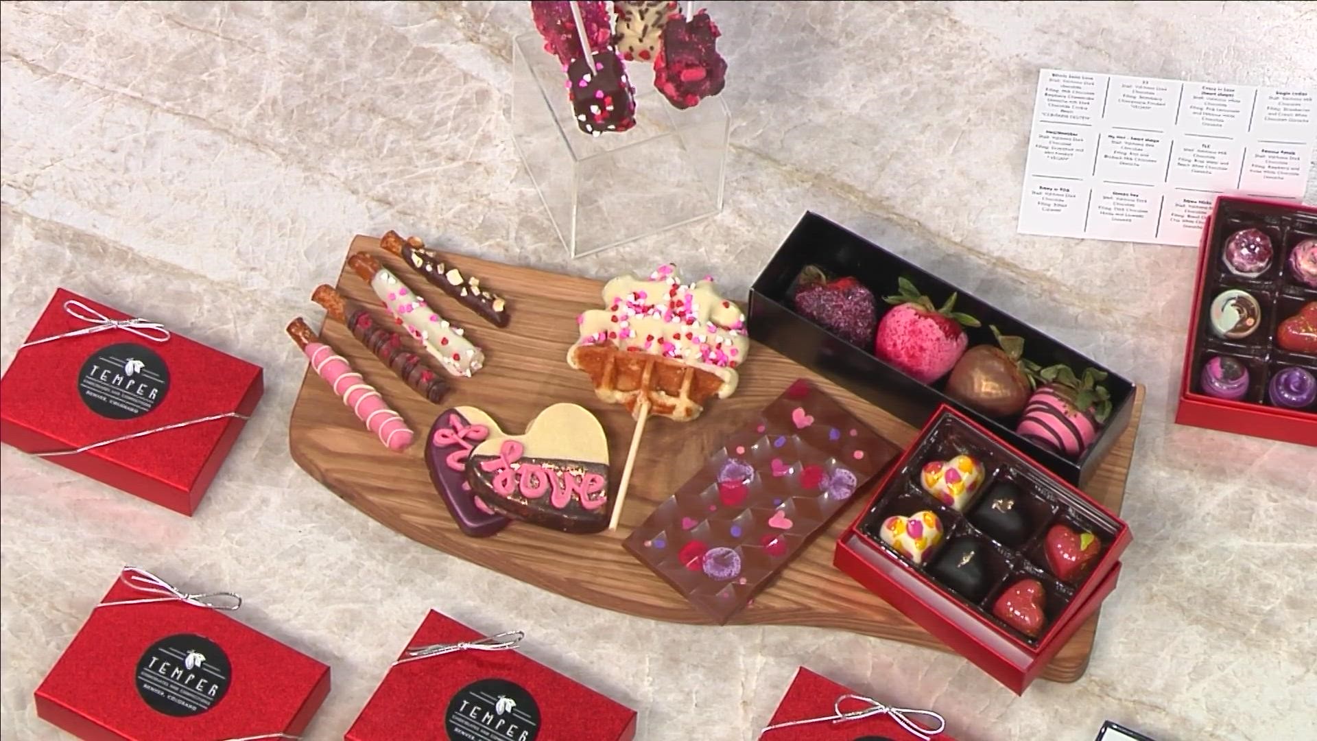 Temper Chocolates is putting a fun twist on the classic charcuterie board by making a chocolate themed one perfect for Valentine's Day.