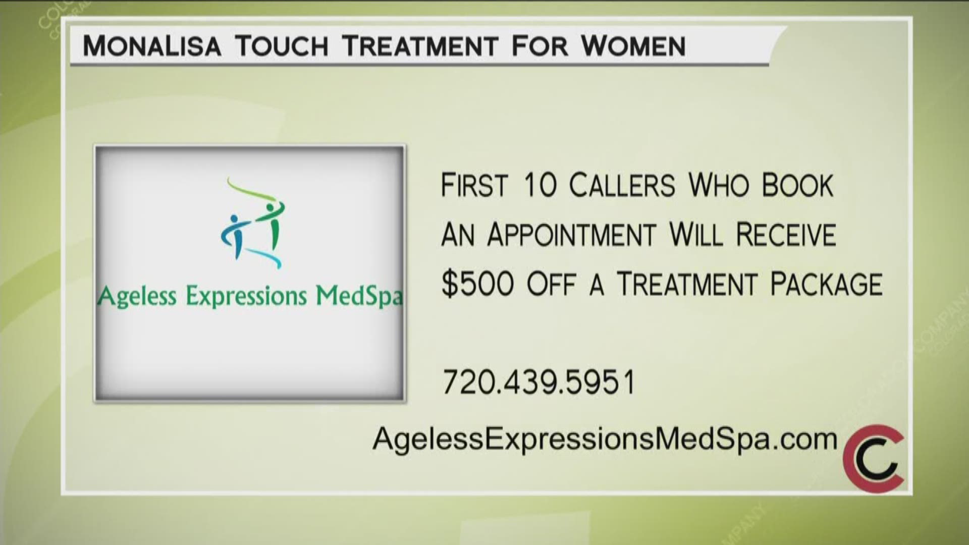 Call 720.439.5951 or visit AgelessExpressionsMedSpa.com to find out if their treatment package is right for you.