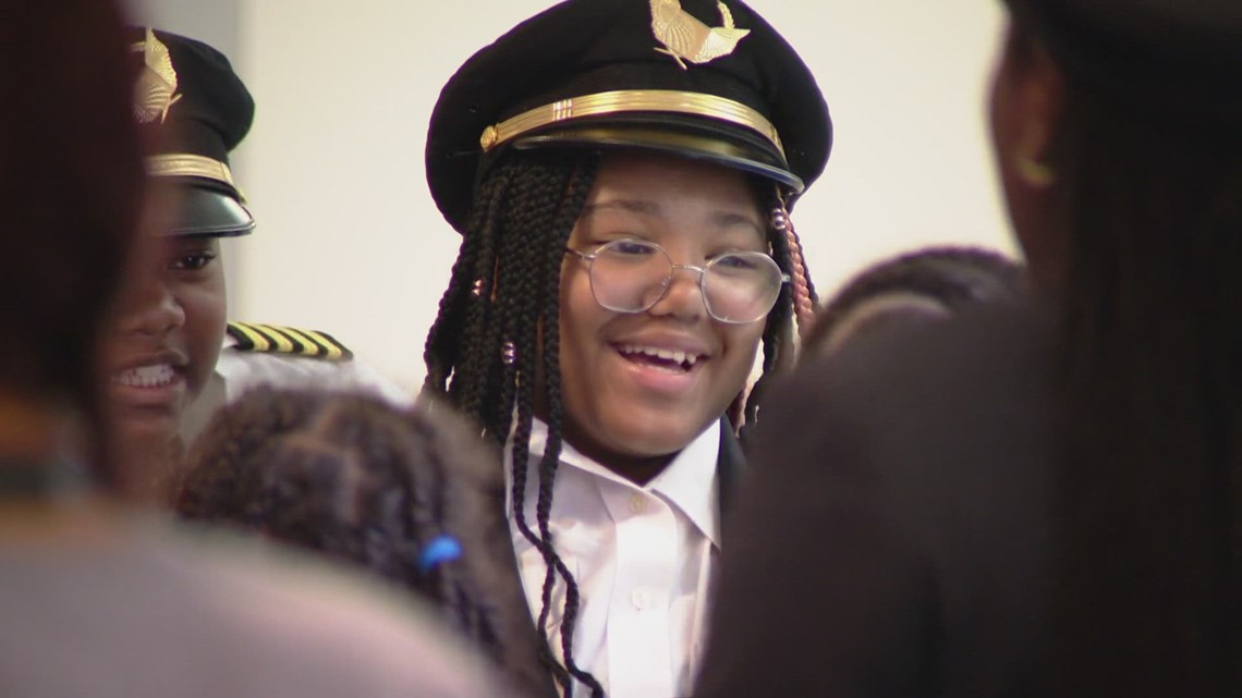 Young, Black girls in Denver learn how to become pilots