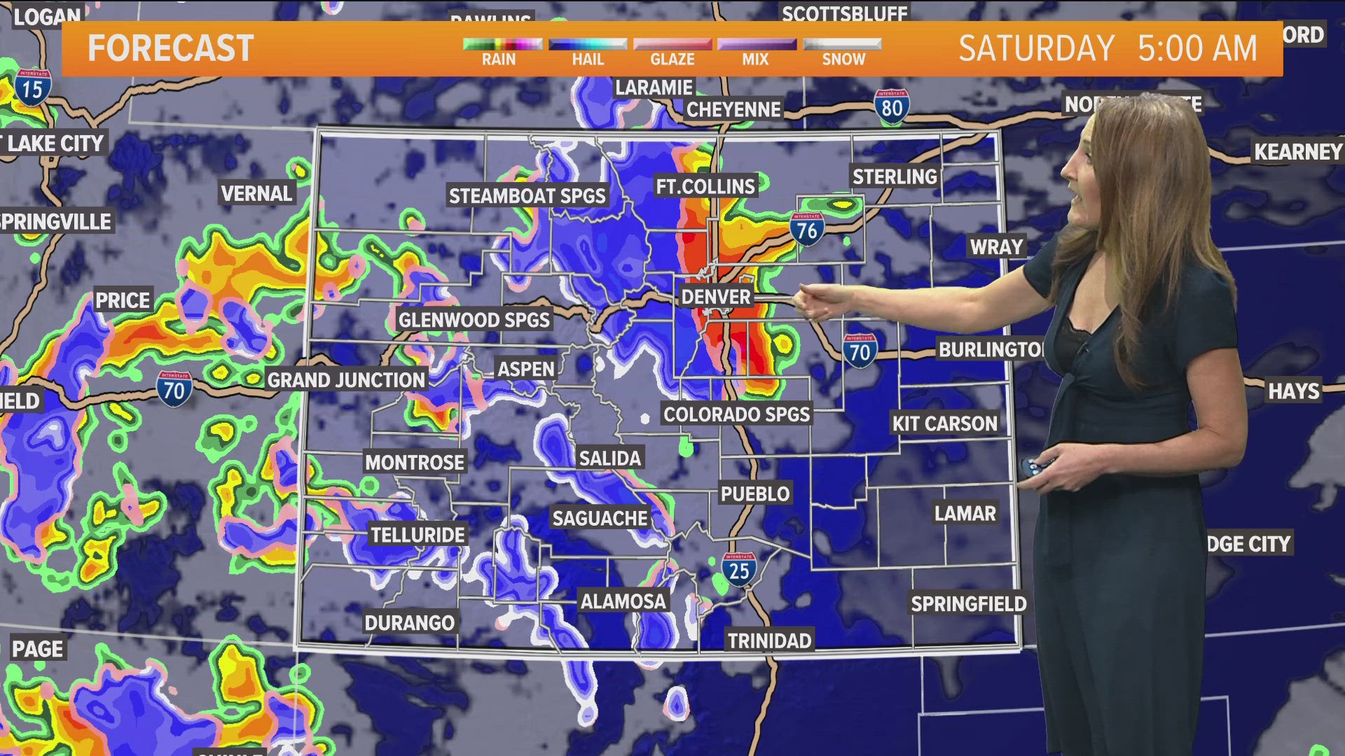 Colorado saw a tornado, rain and lightning on Thursday. More showers for the lower elevations and snow for the mountains is possible this weekend.