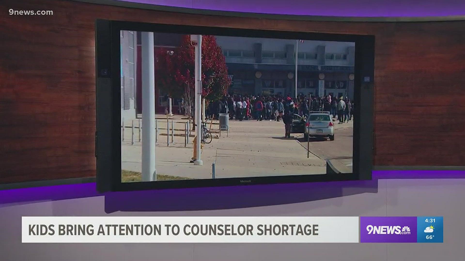 Students at one DPS school held a walkout regarding the lack of counselors at their school.